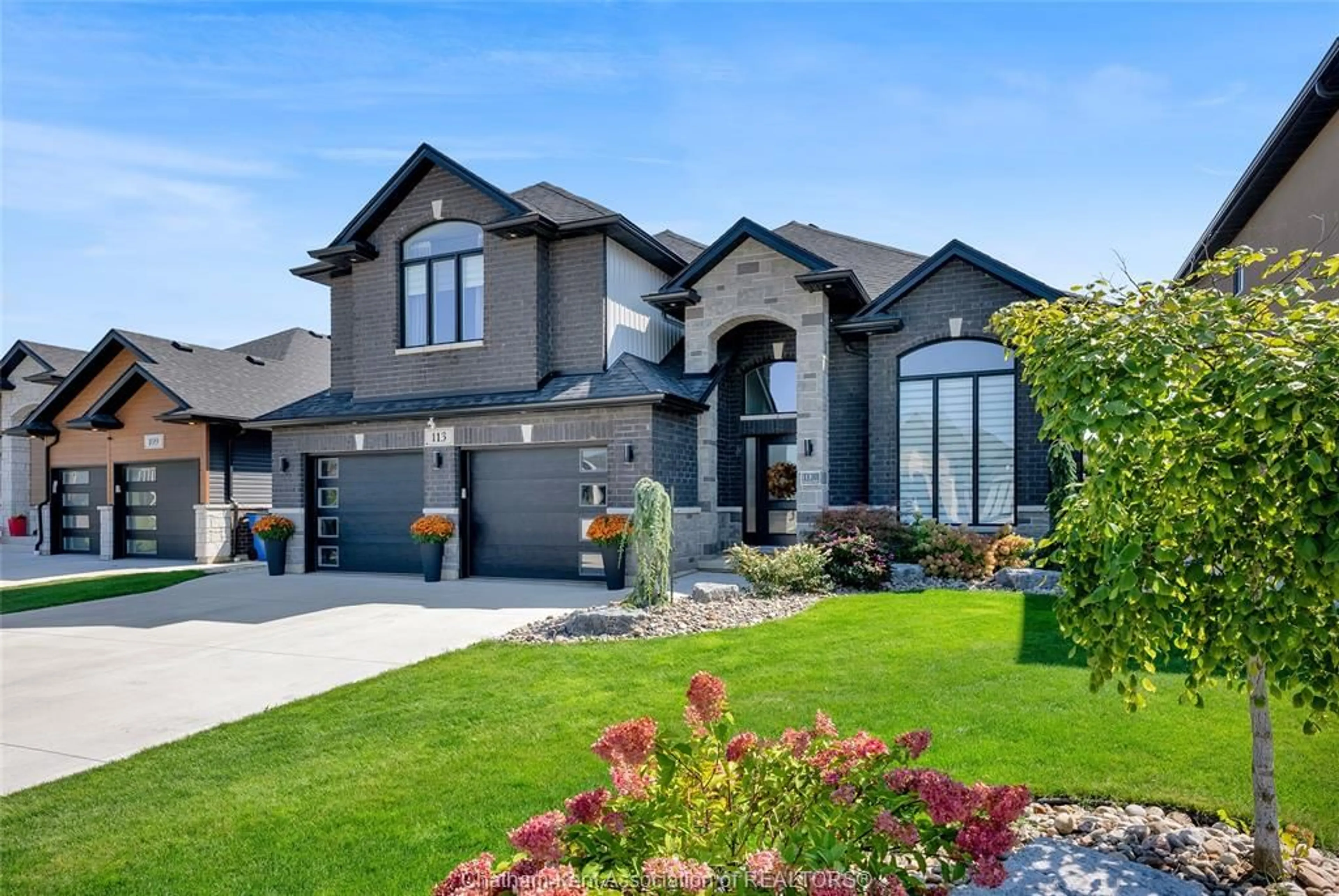 Home with brick exterior material, street for 113 Tuscany Trail, Chatham Ontario N7M 0R9