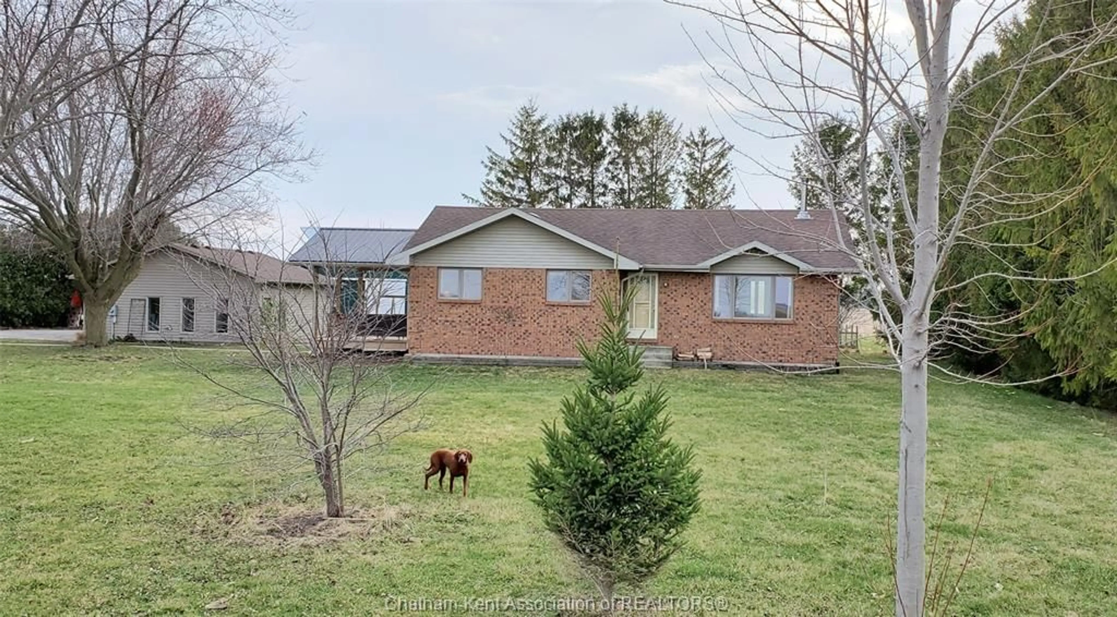 A pic from outside/outdoor area/front of a property/back of a property/a pic from drone, street for 25900 Prince Albert Rd, Dresden Ontario N0P 1M0