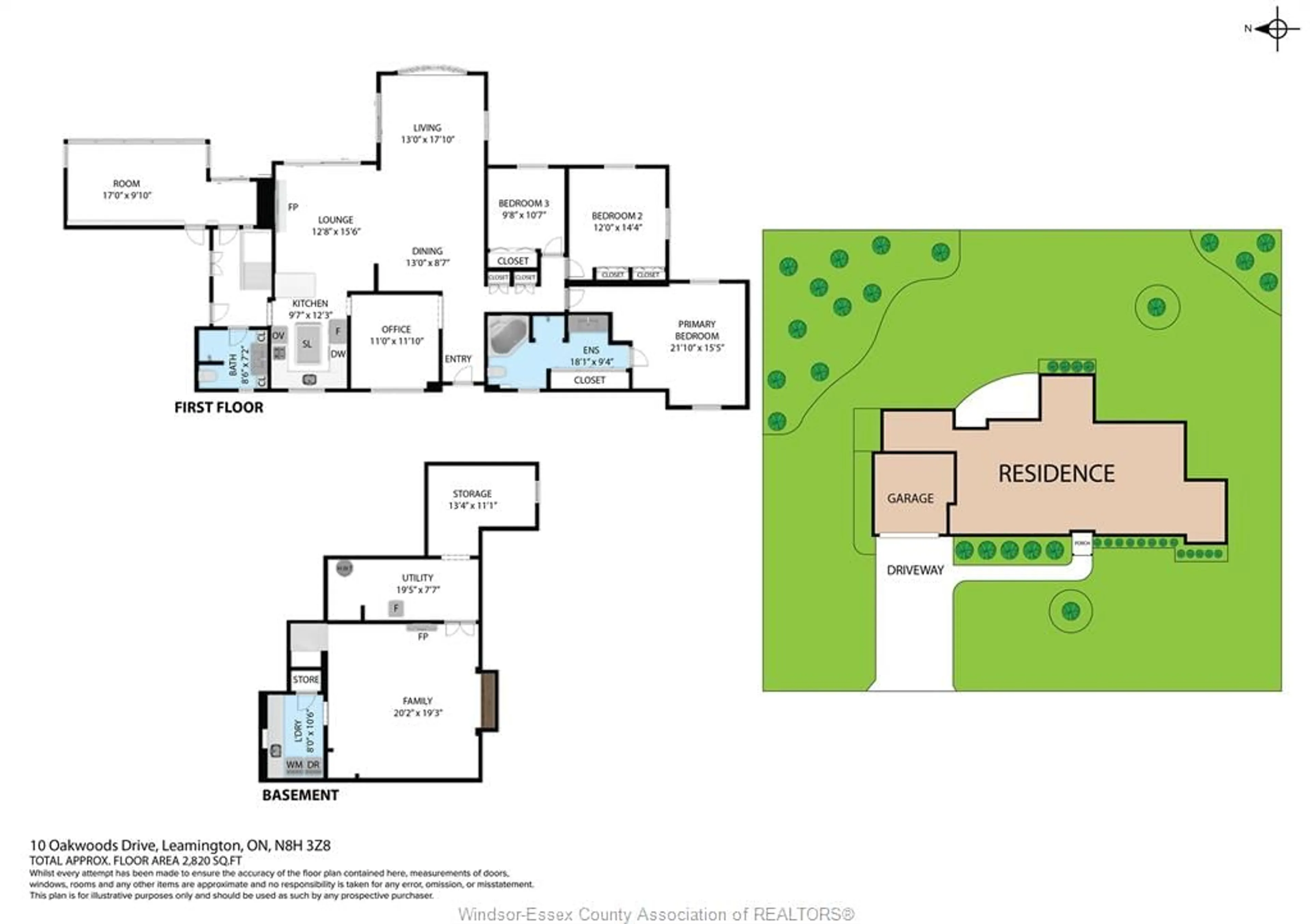 Floor plan for 10 Oakwoods Dr, Leamington Ontario N8H 4B1