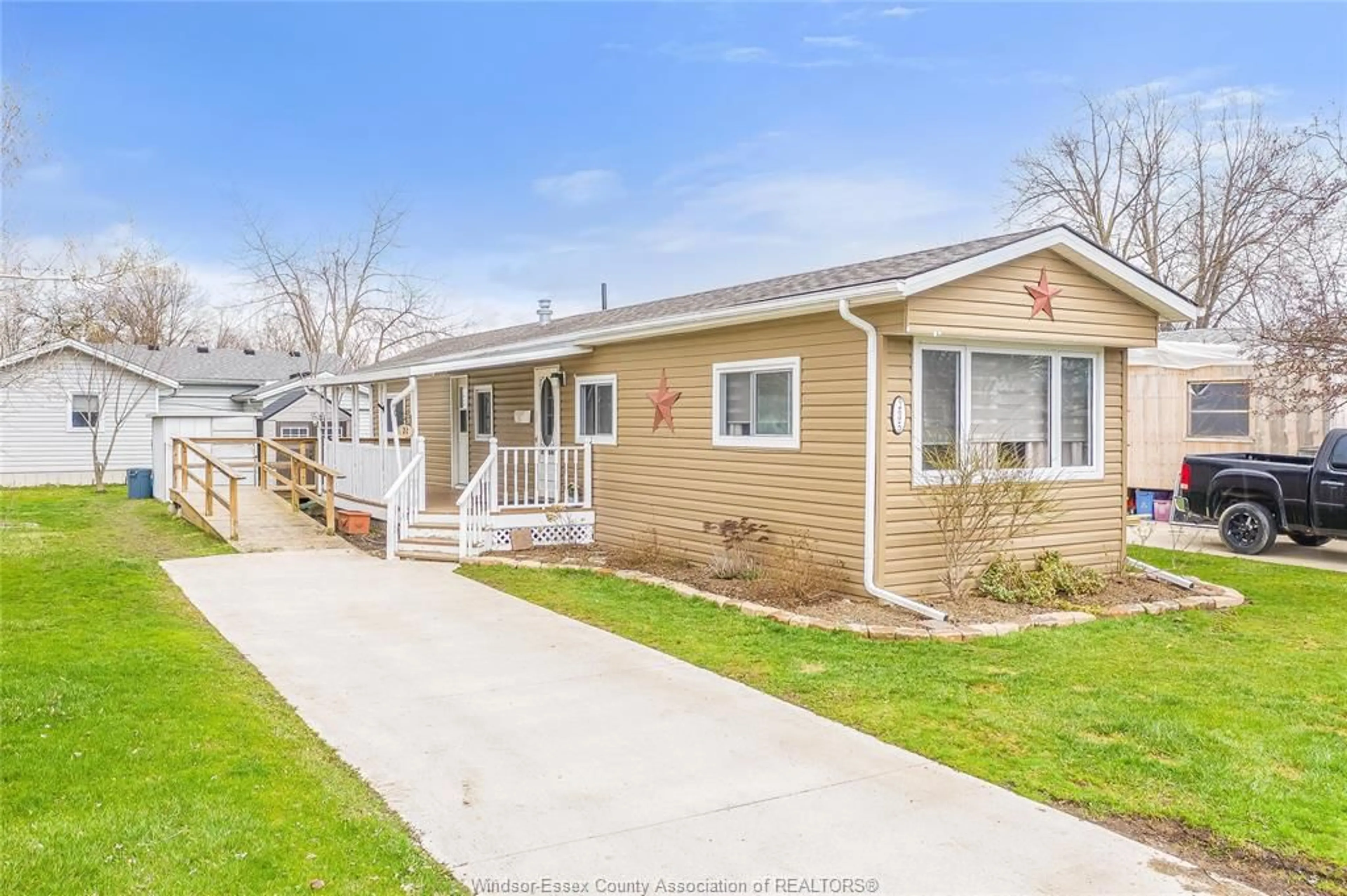 Home with vinyl exterior material, street for 235 DAVID Crt, Essex Ontario N8M 2B2