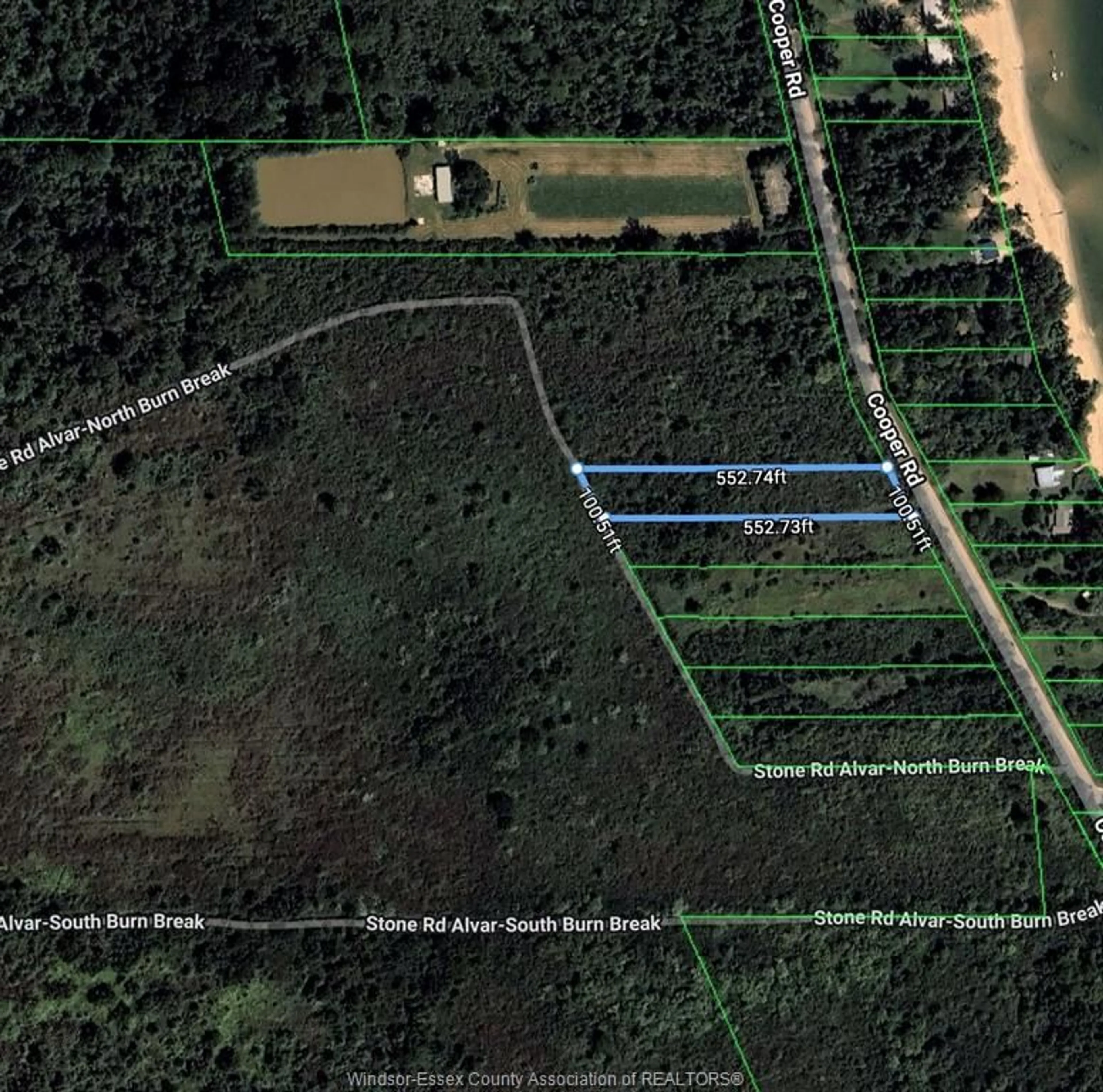 A pic from outside/outdoor area/front of a property/back of a property/a pic from drone, unknown for V/L Coopers Rd, Pelee Island Ontario N0R 1M0