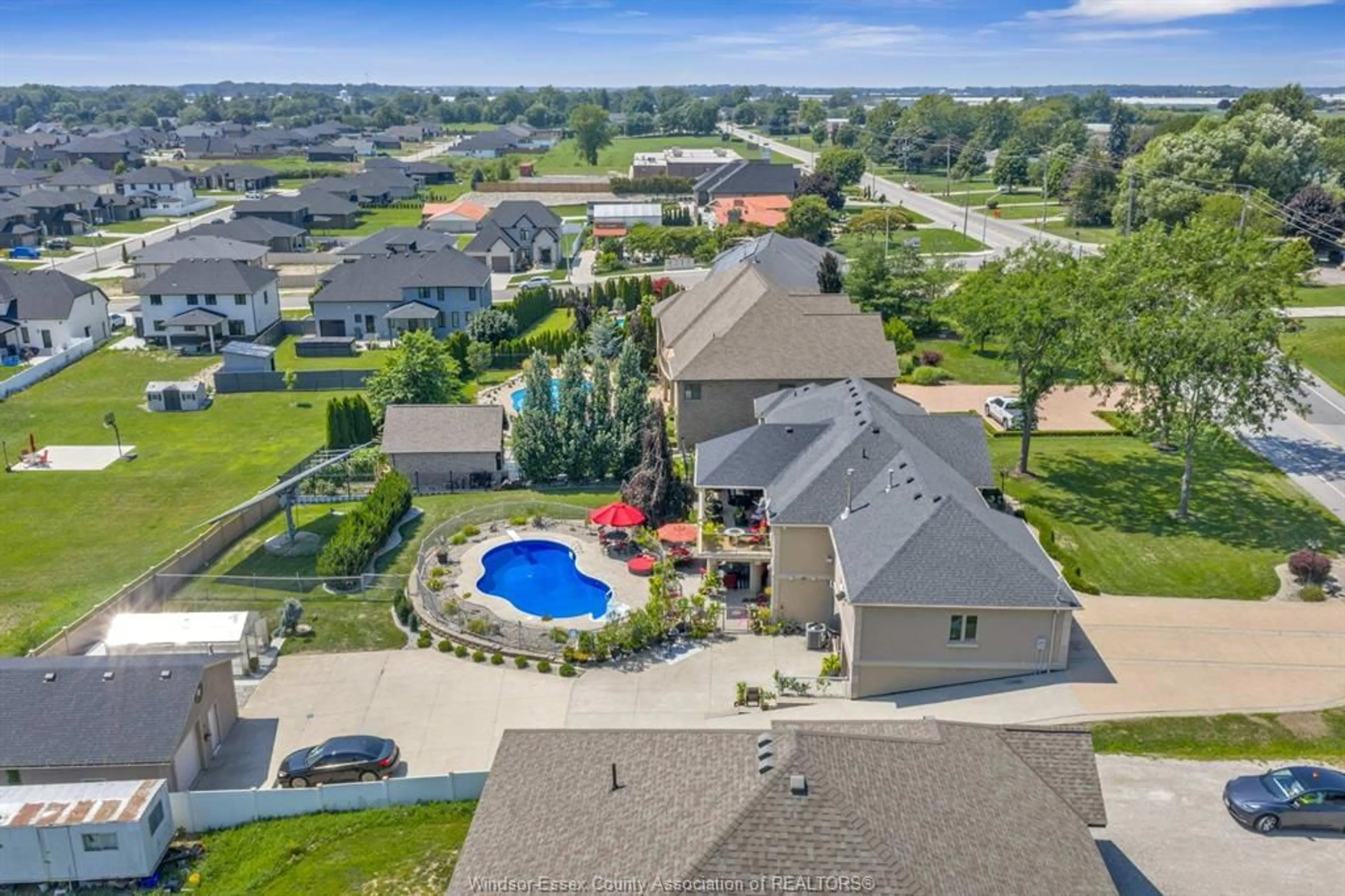 A pic from outside/outdoor area/front of a property/back of a property/a pic from drone, water/lake/river/ocean view for 1841 Talbot Rd, Kingsville Ontario N9Y 2E4