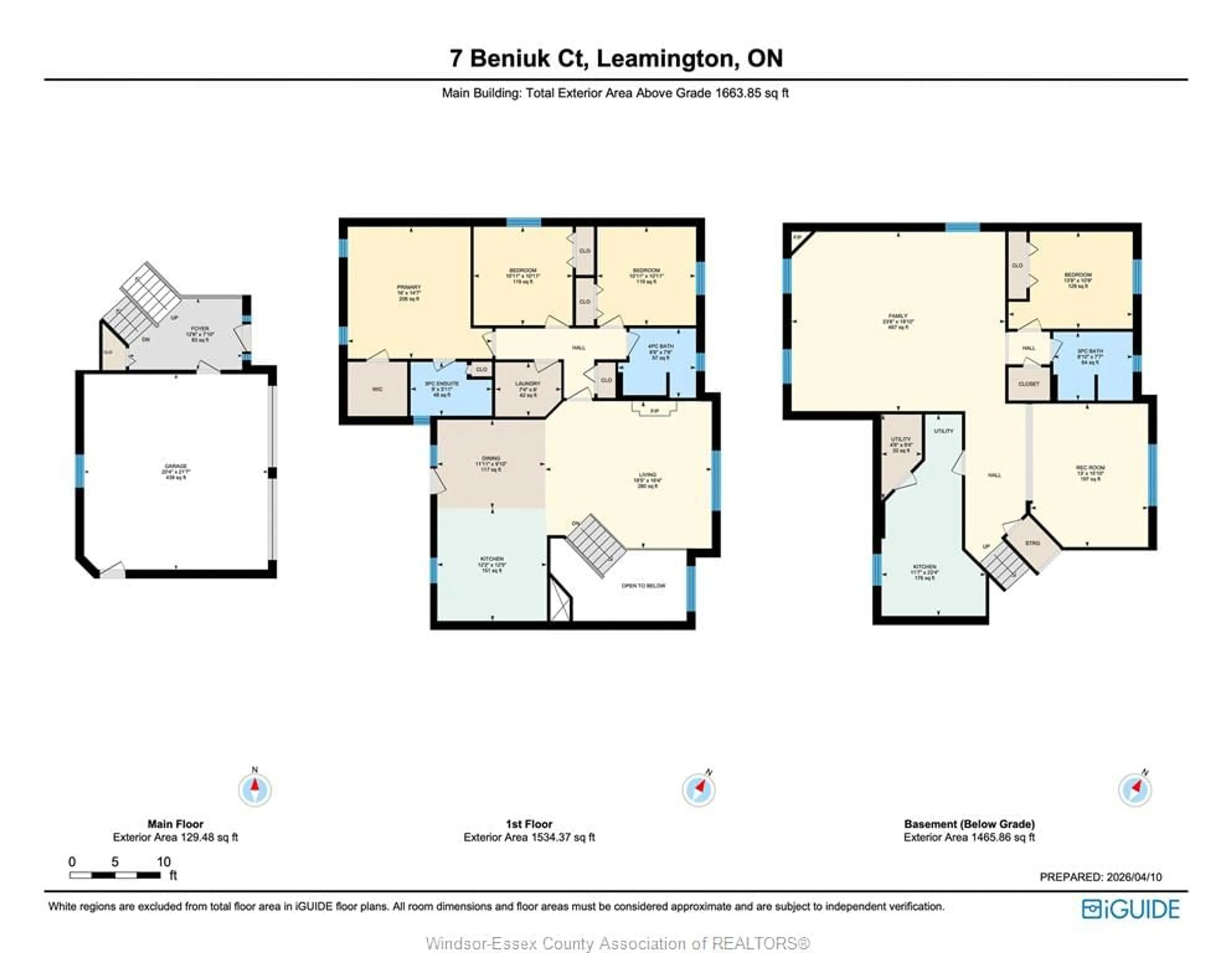 Floor plan for 7 Beniuk Crt, Leamington Ontario N8H 5K9
