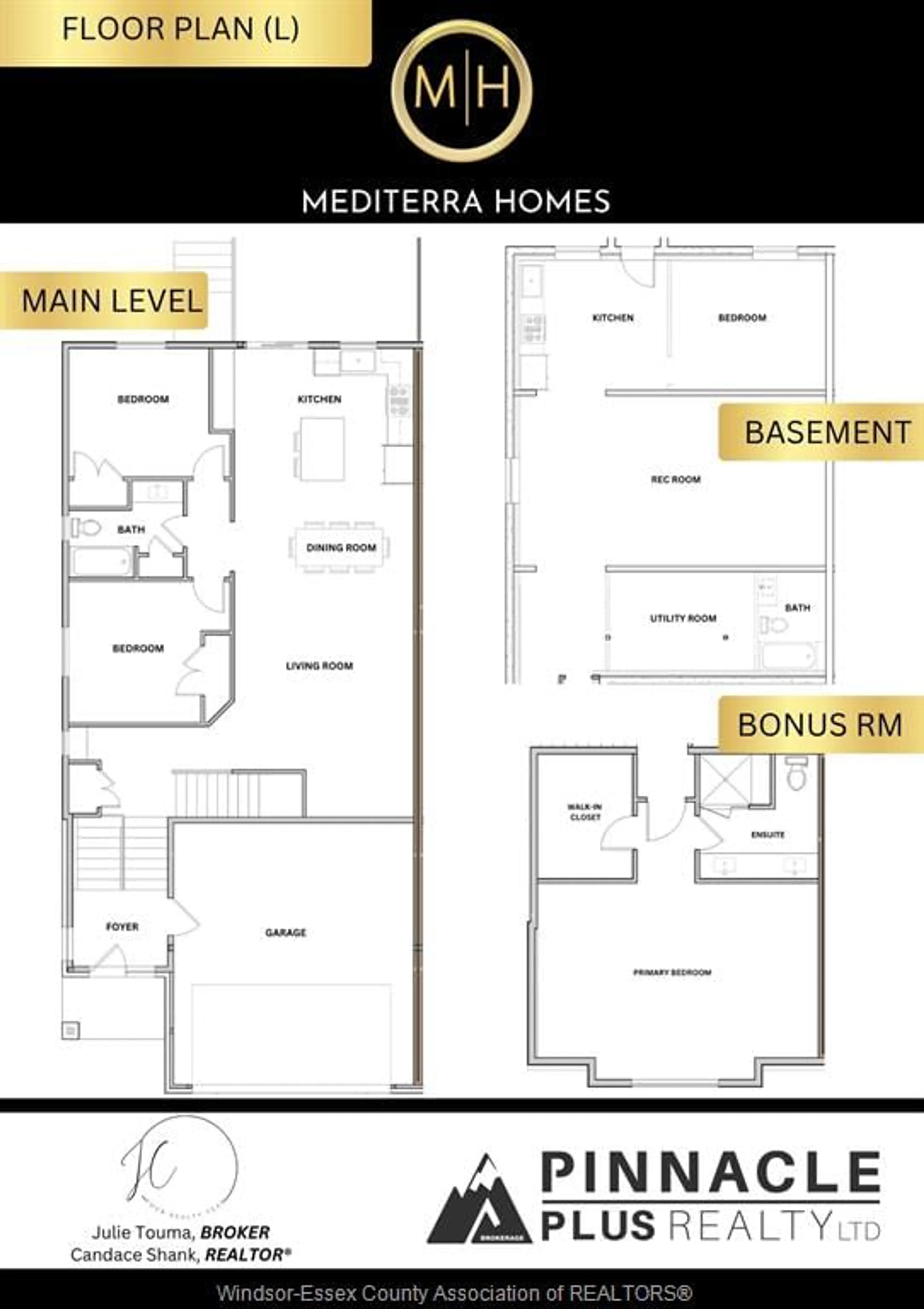 Floor plan for 348 MAYRAND St, LaSalle Ontario N9J 0E7