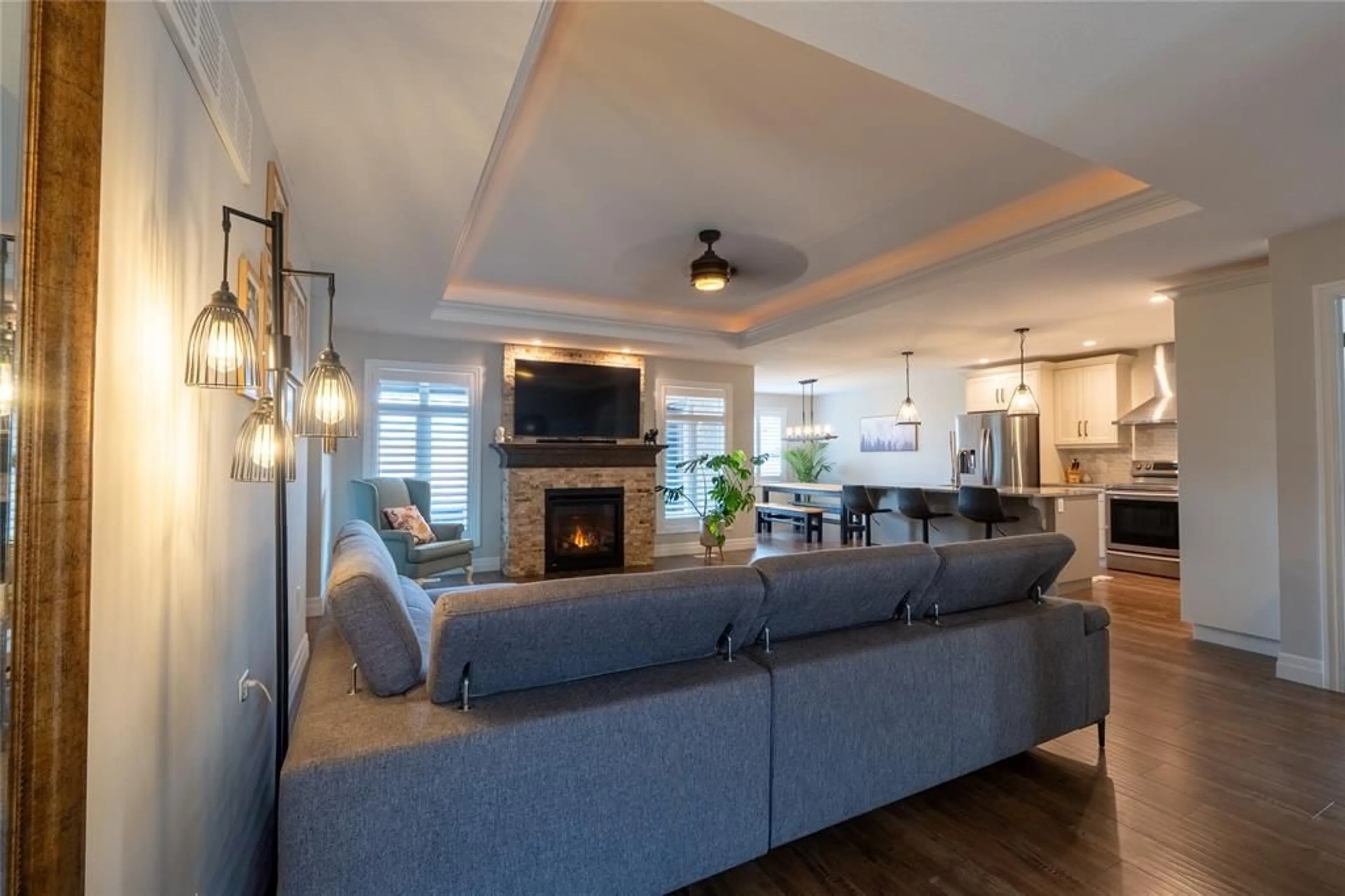 Living room with furniture, wood/laminate floor for 300 Lexington Blvd, St Clair Ontario N0N 1G0