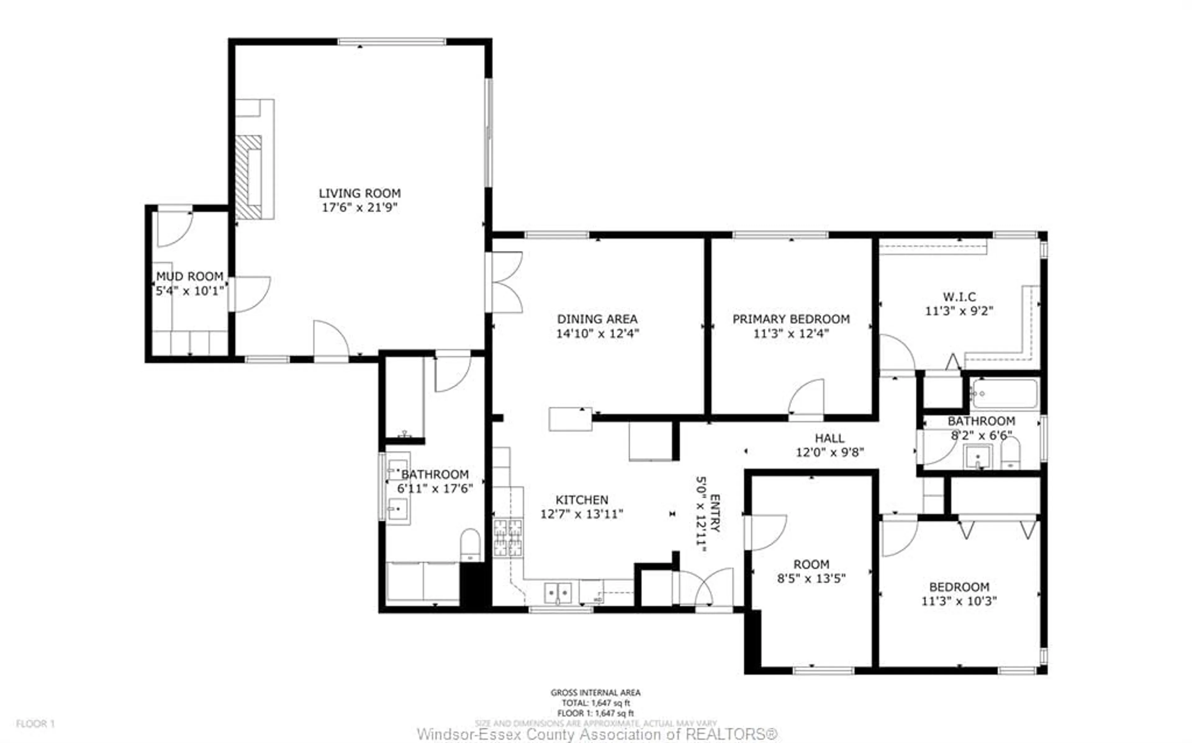 Floor plan for 805 ROSELAWN, Windsor Ontario N9E 2B3