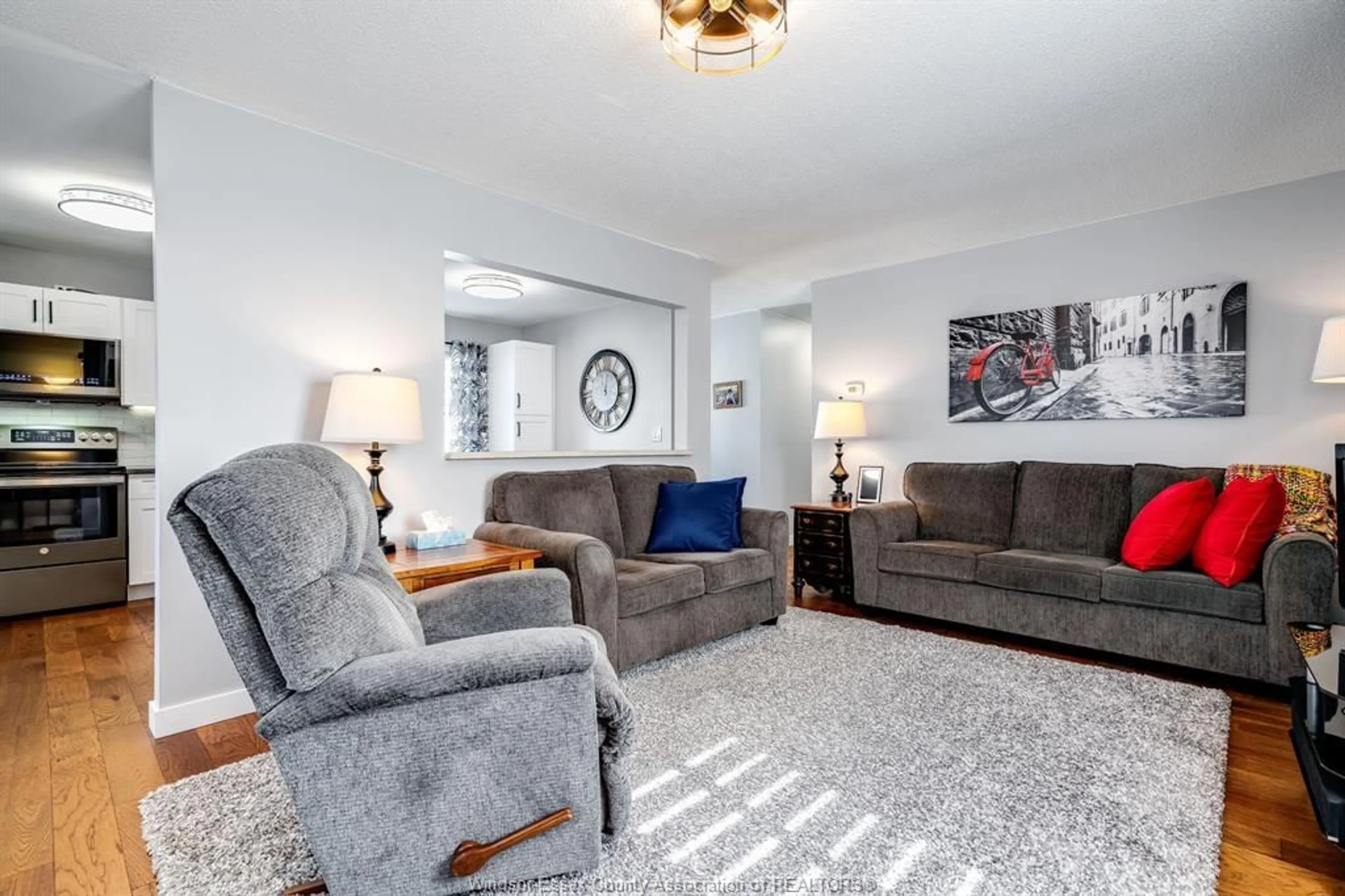 Living room with furniture, carpet floor for 4 Hawthorne, McGregor Ontario N0R 1J0