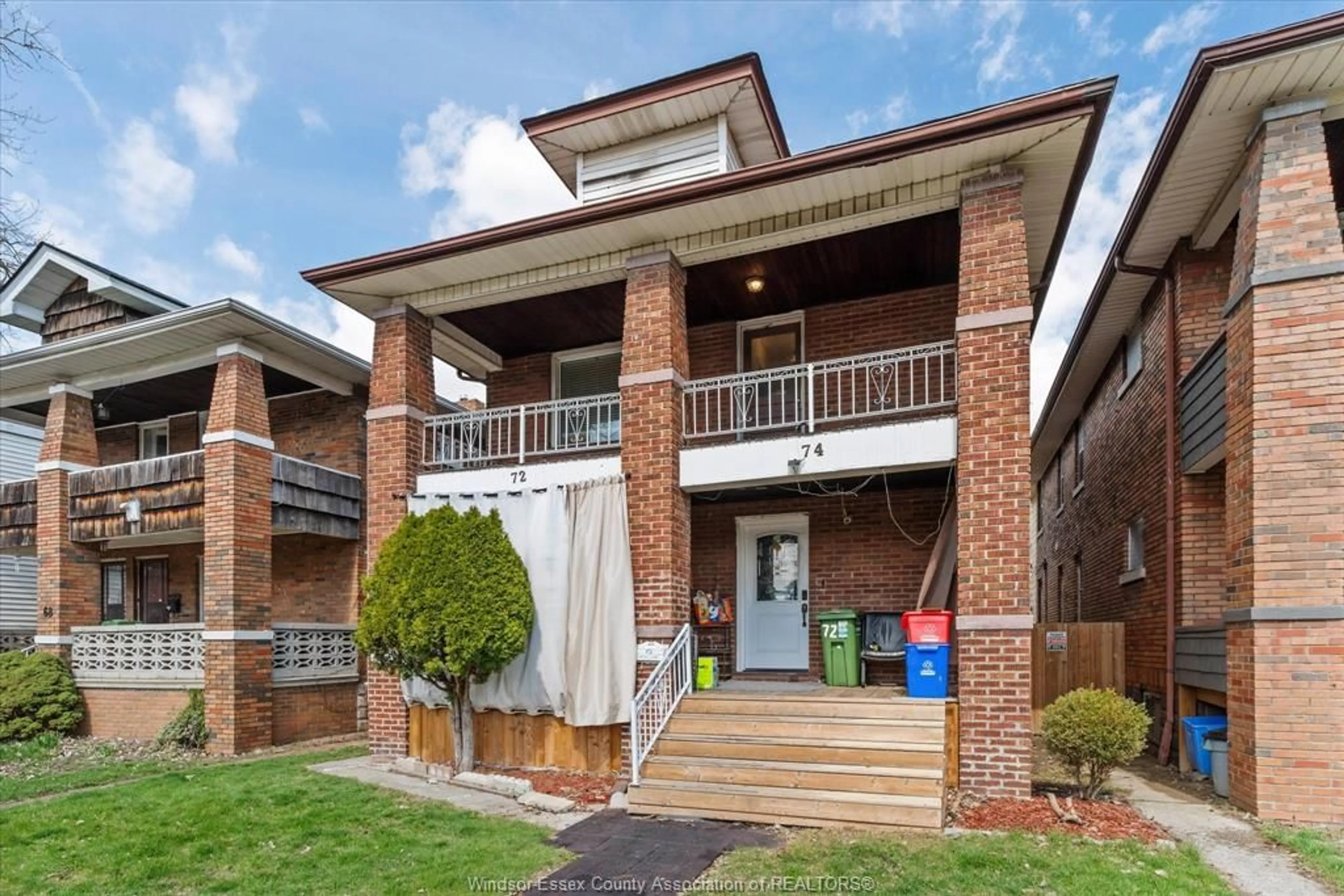 Home with brick exterior material, street for 72-74 HANNA St, Windsor Ontario N8X 2M9