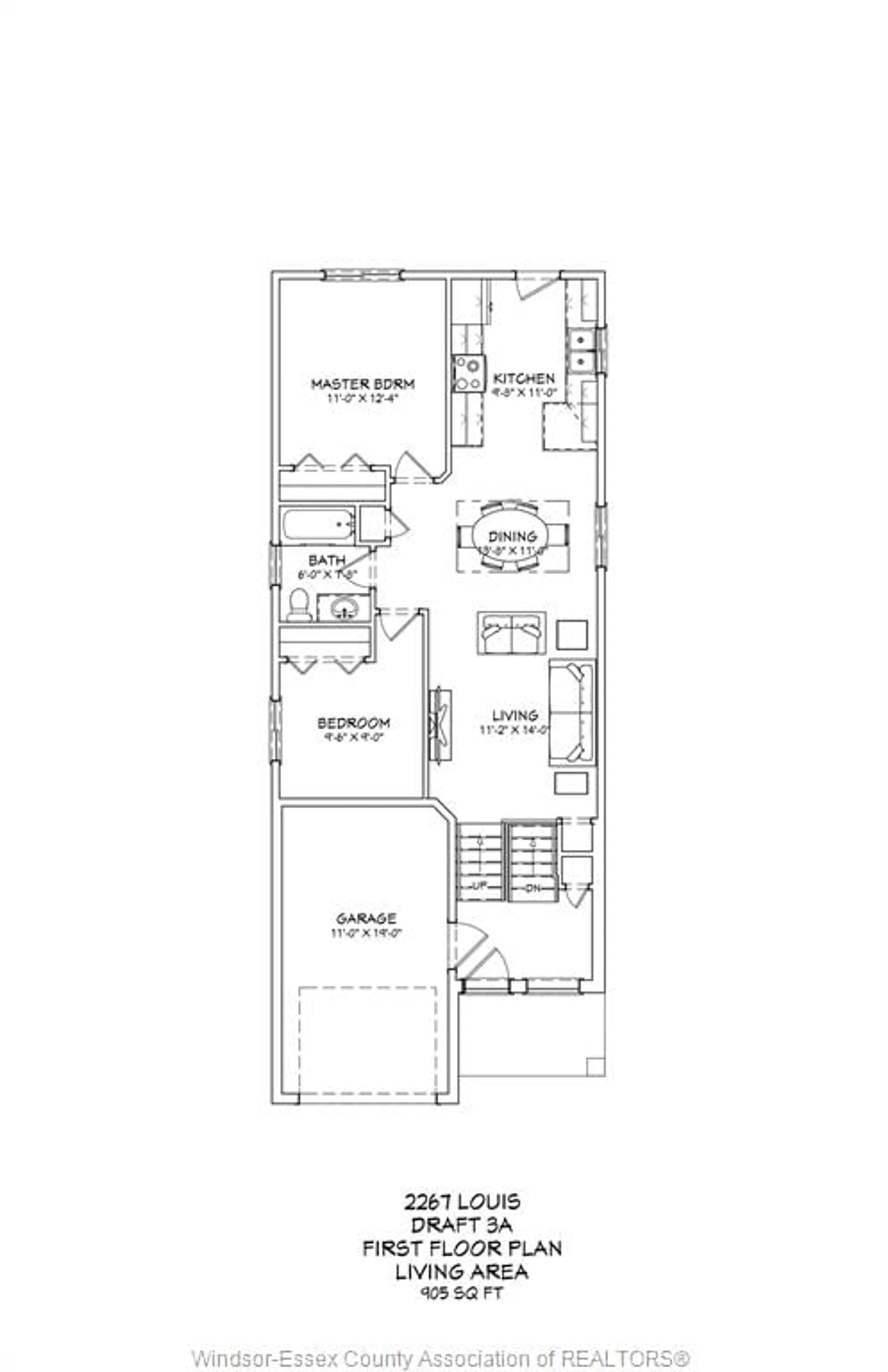 Floor plan for 2271 LOUIS, Windsor Ontario N8X 4C2