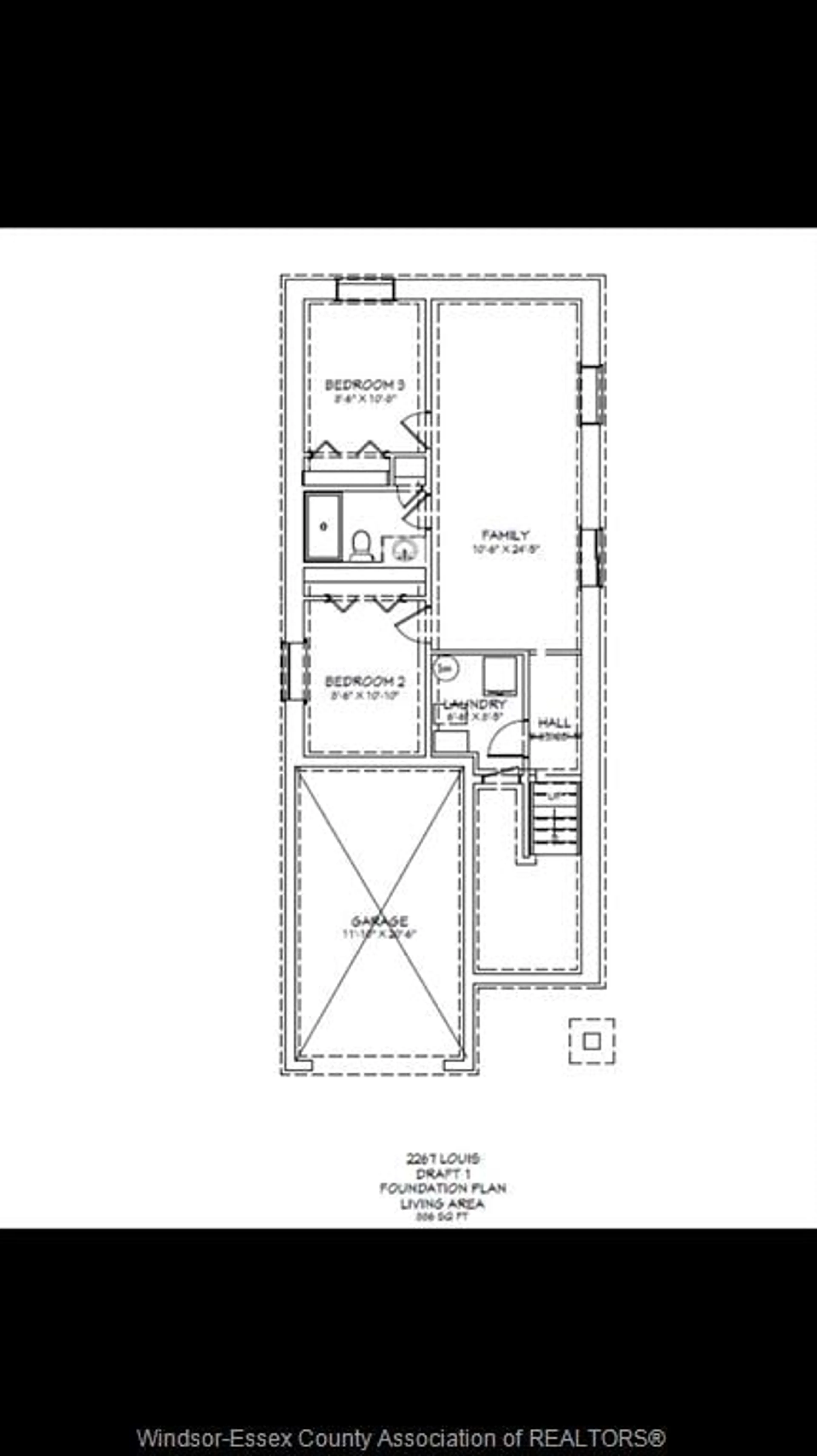 Floor plan for 2267 LOUIS Ave, Windsor Ontario N8X 4C2