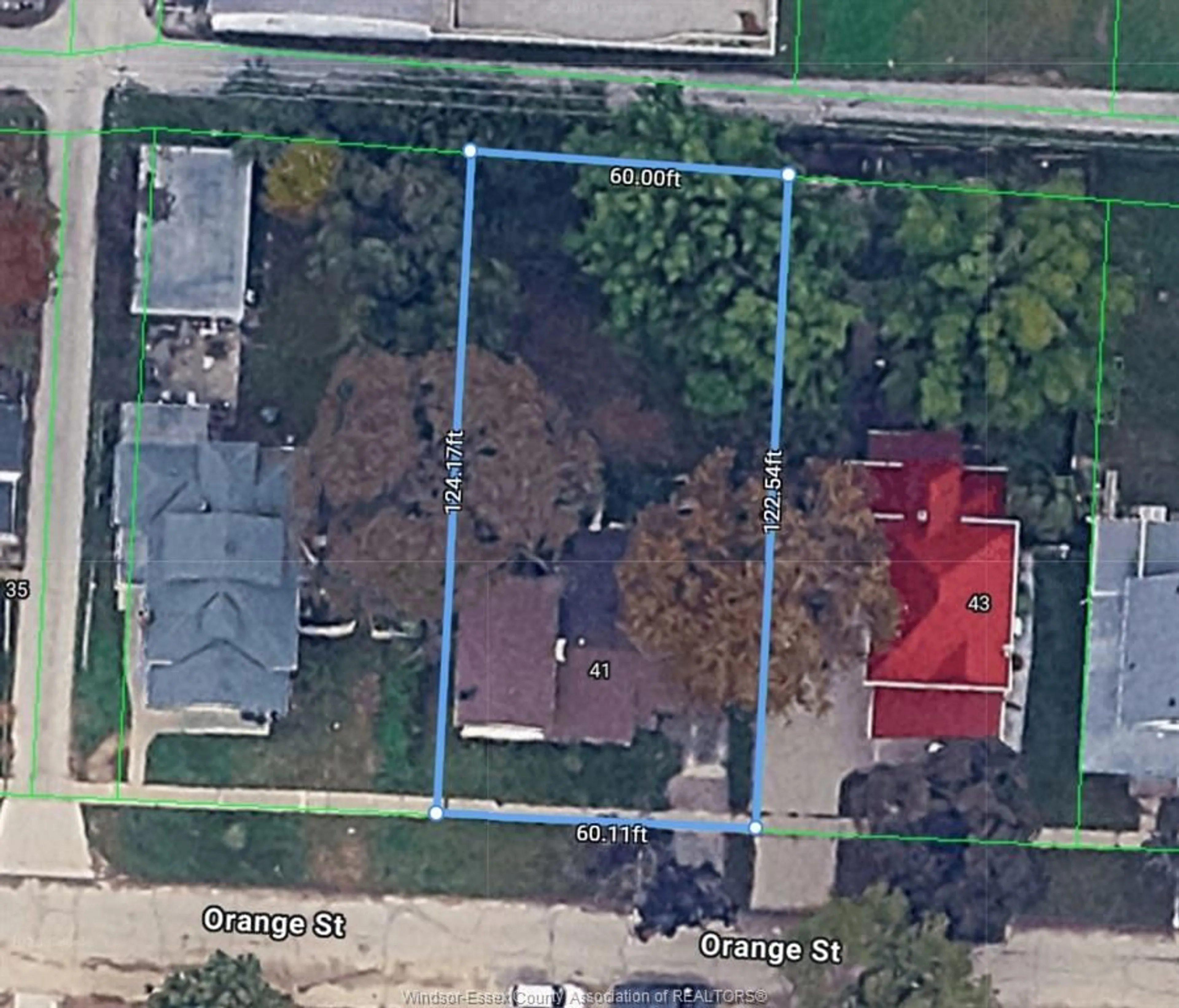 A pic from outside/outdoor area/front of a property/back of a property/a pic from drone, street for 41 Orange St, Leamington Ontario N8H 1P6