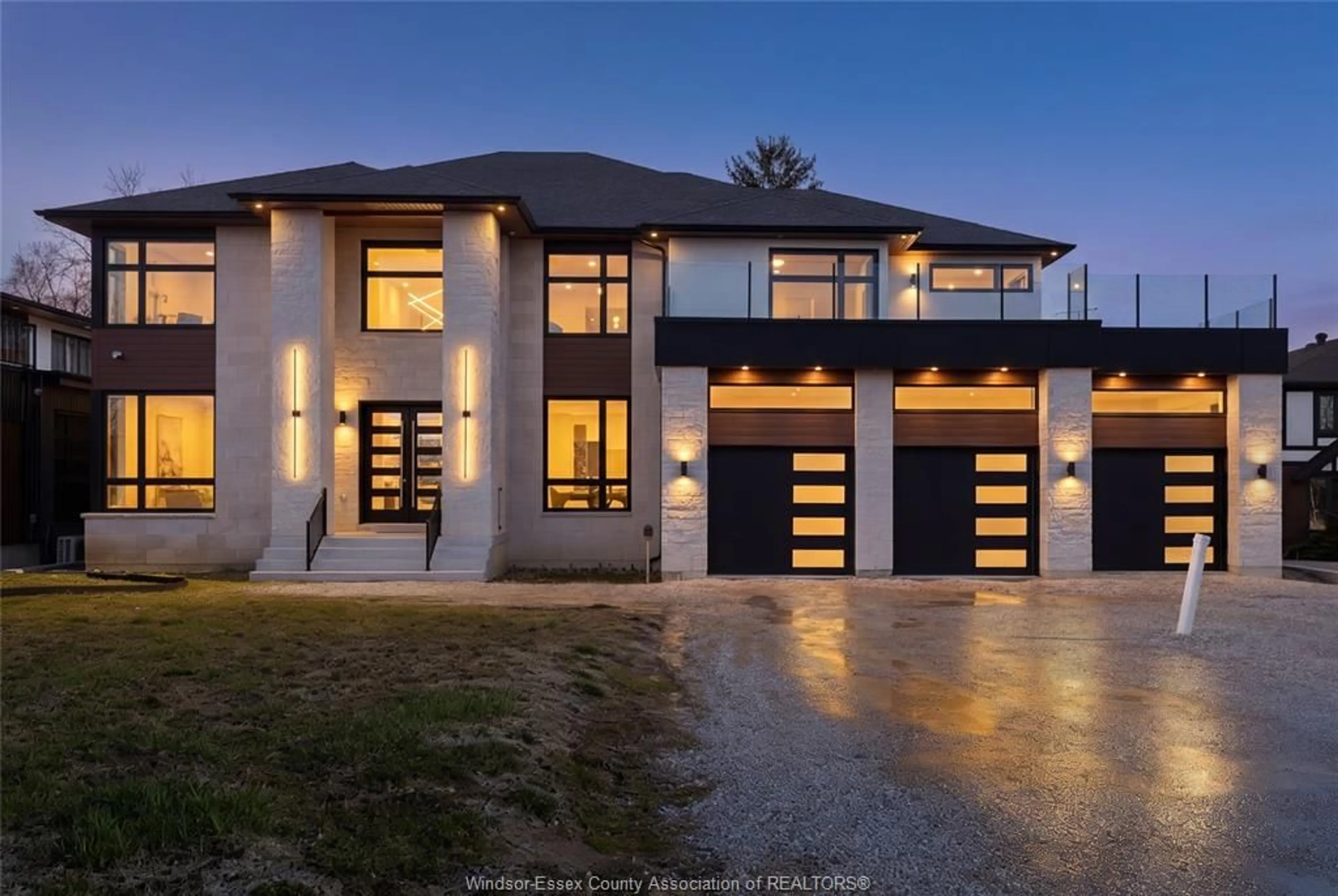 Home with brick exterior material, street for 8535 RIVERSIDE Dr, Windsor Ontario N8S 1G1