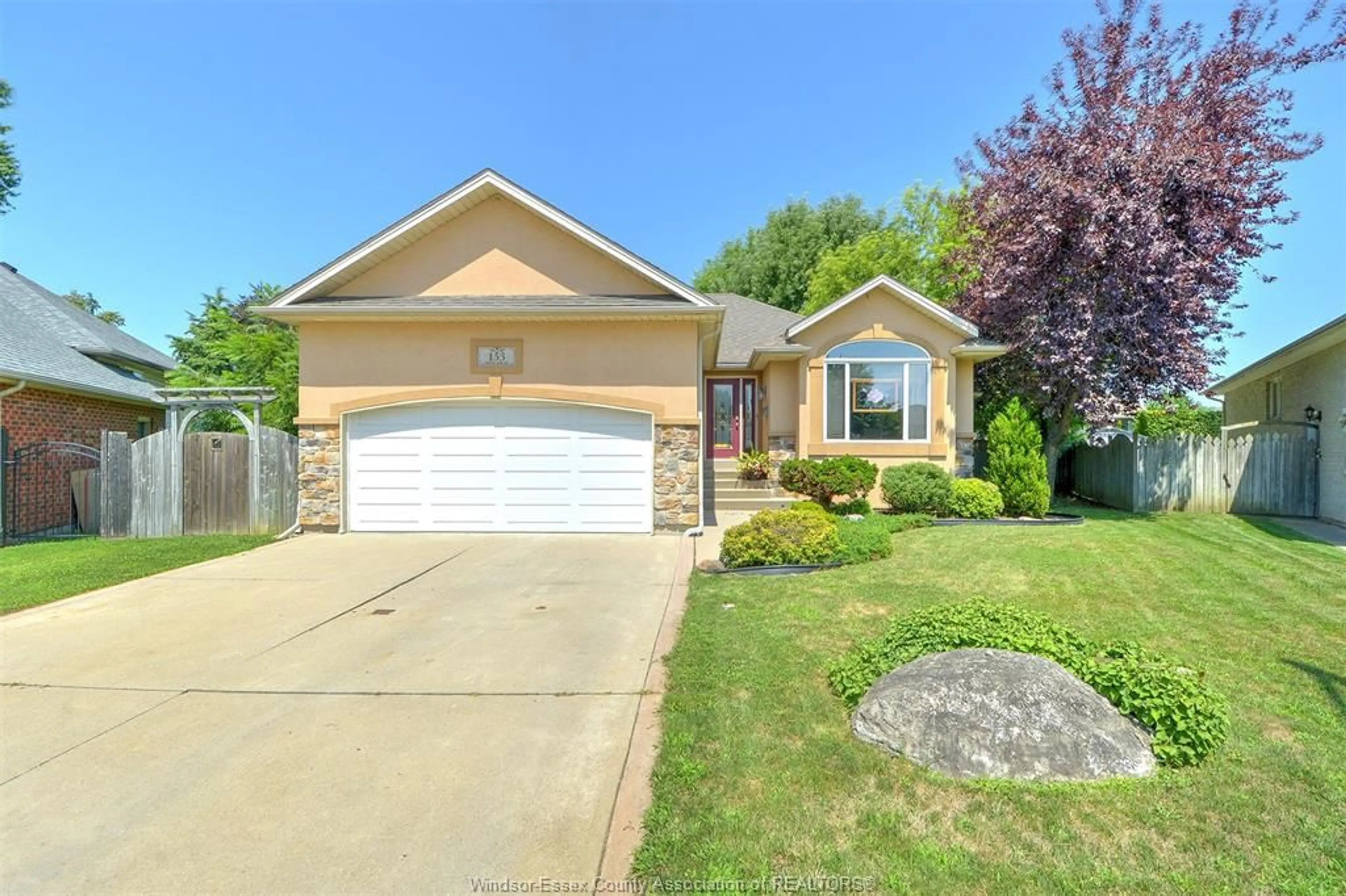 Home with vinyl exterior material, street for 153 PURPLE PLUM Dr, Kingsville Ontario N9Y 3P5