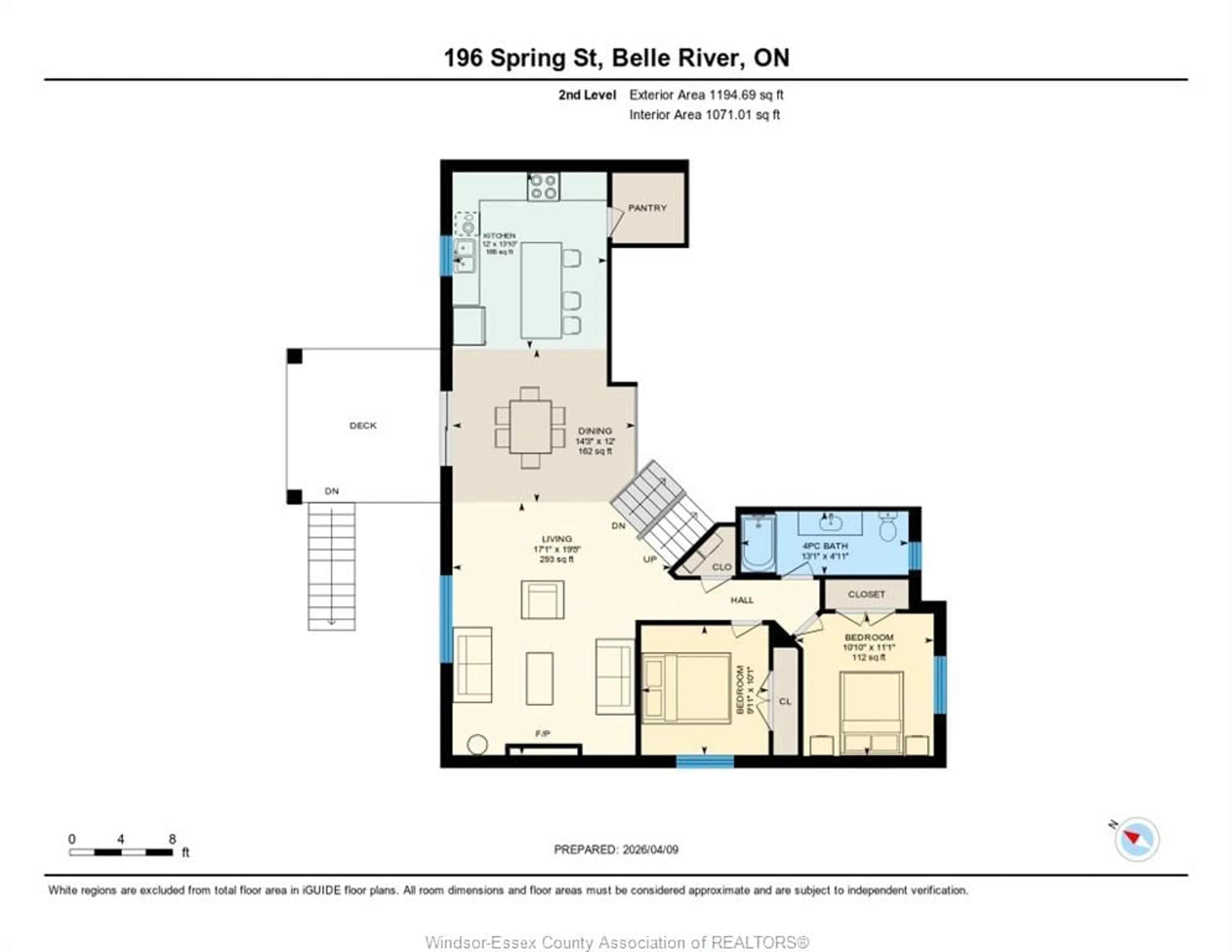 Floor plan for 196 SPRING St, Lakeshore Ontario N8L 0G7