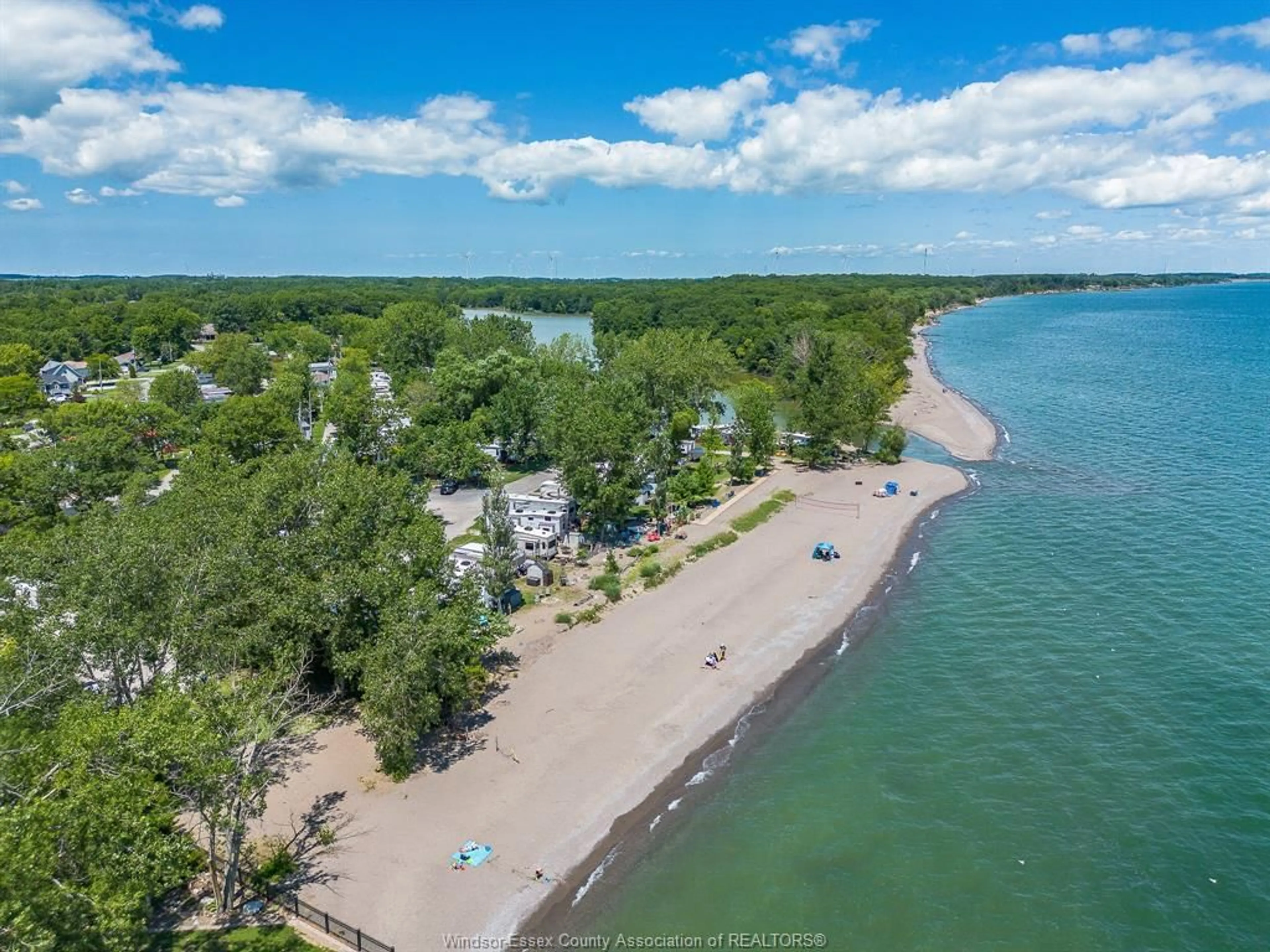 A pic from outside/outdoor area/front of a property/back of a property/a pic from drone, water/lake/river/ocean view for 20951 Pier Road,   8 Lake Rd, Wheatley Ontario N0P 2P0