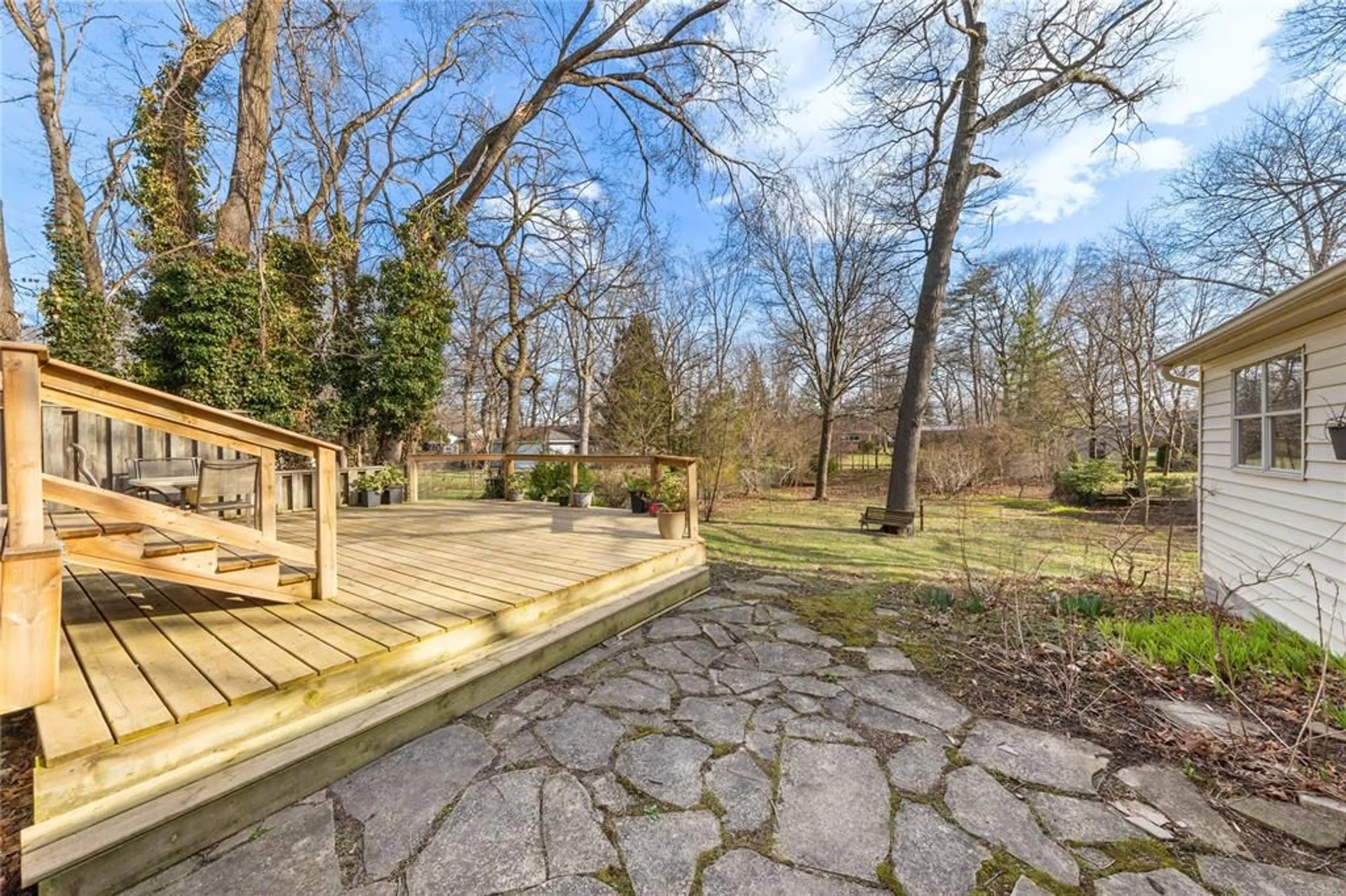 Patio, forest/trees view for 871 Lakeshore Rd, Sarnia Ontario N7V 2V1