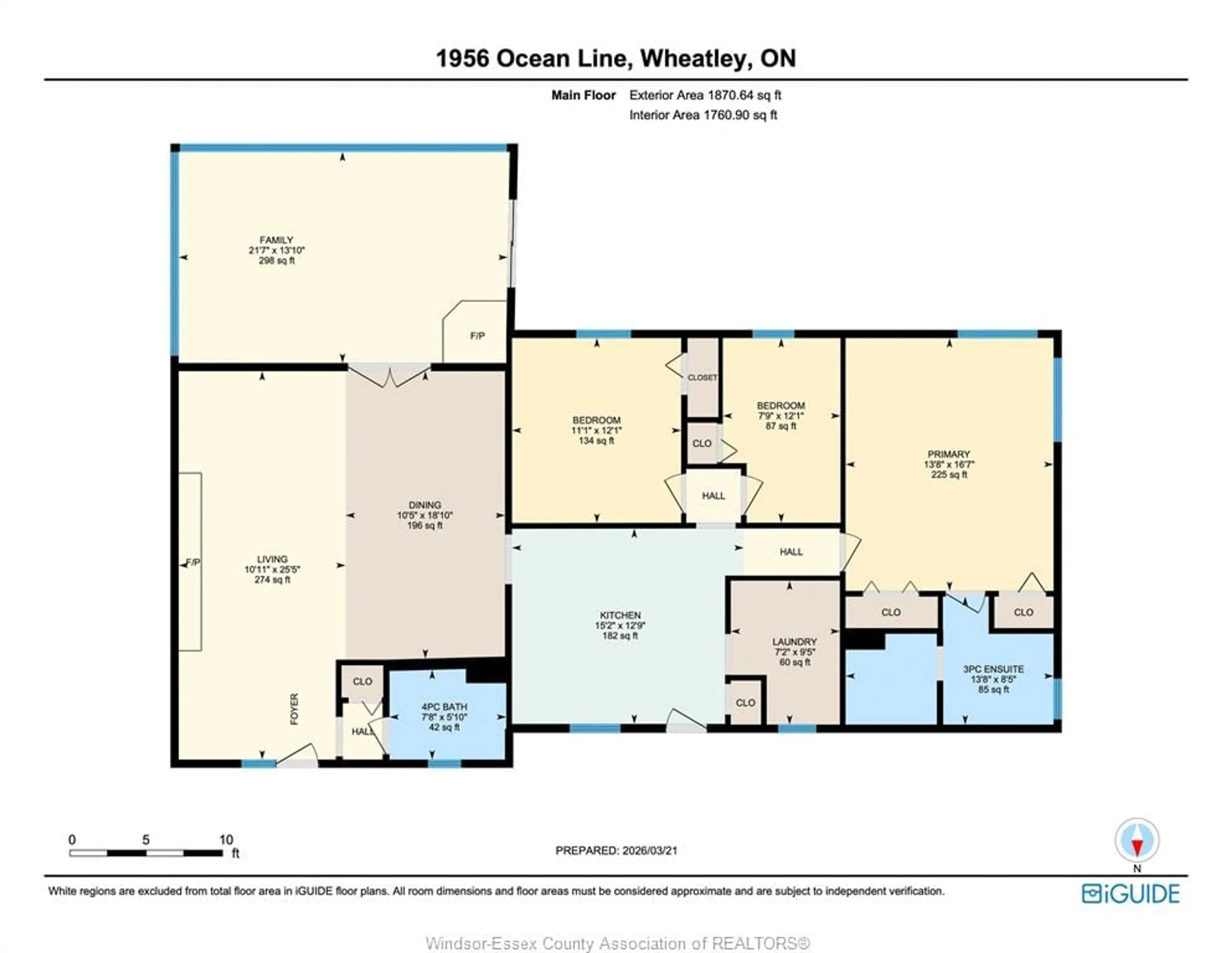 Floor plan for 1956 Ocean Blvd, Wheatley Ontario N0P 2P0