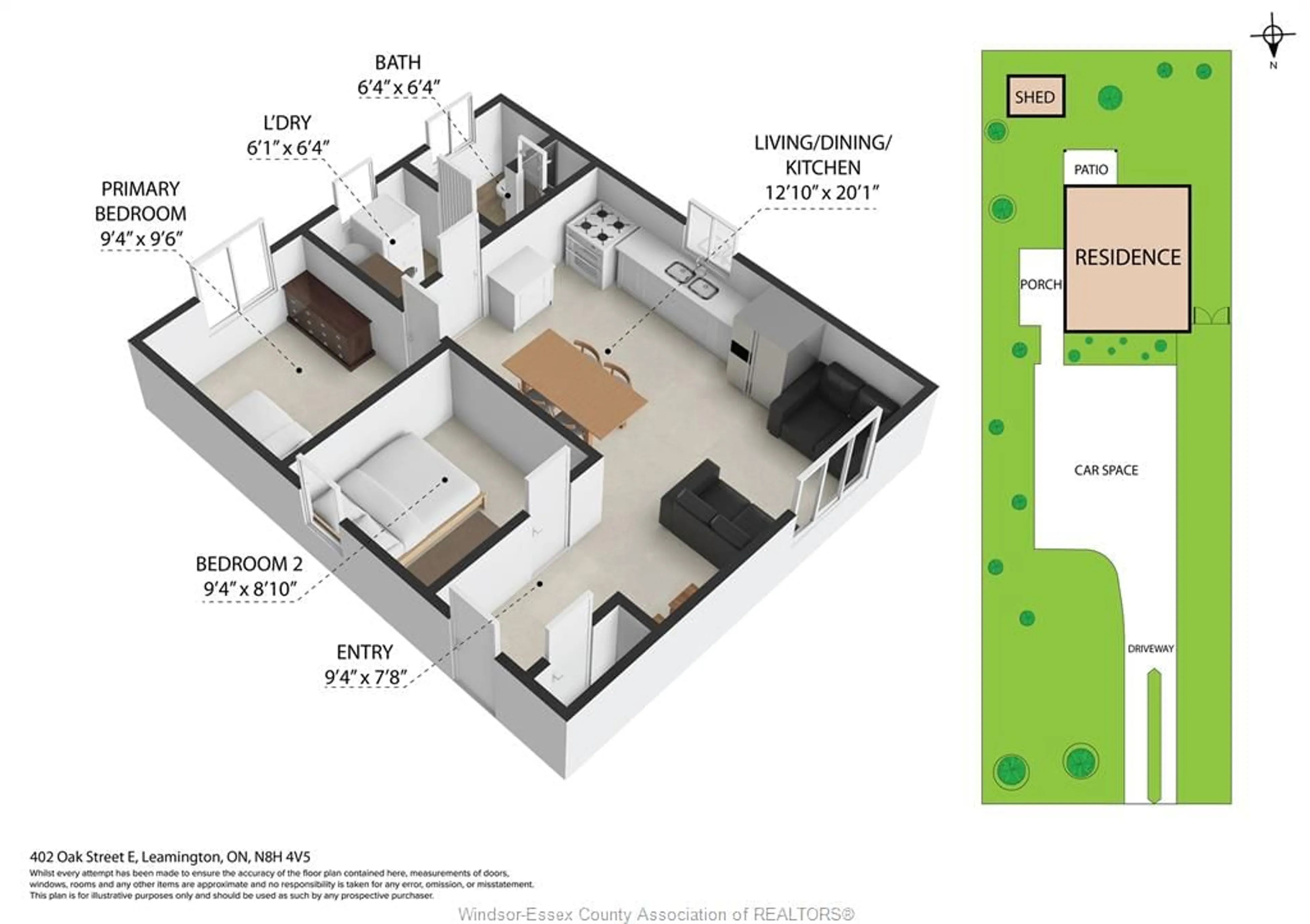 Floor plan for 402 Oak St, Leamington Ontario N8H 4V4