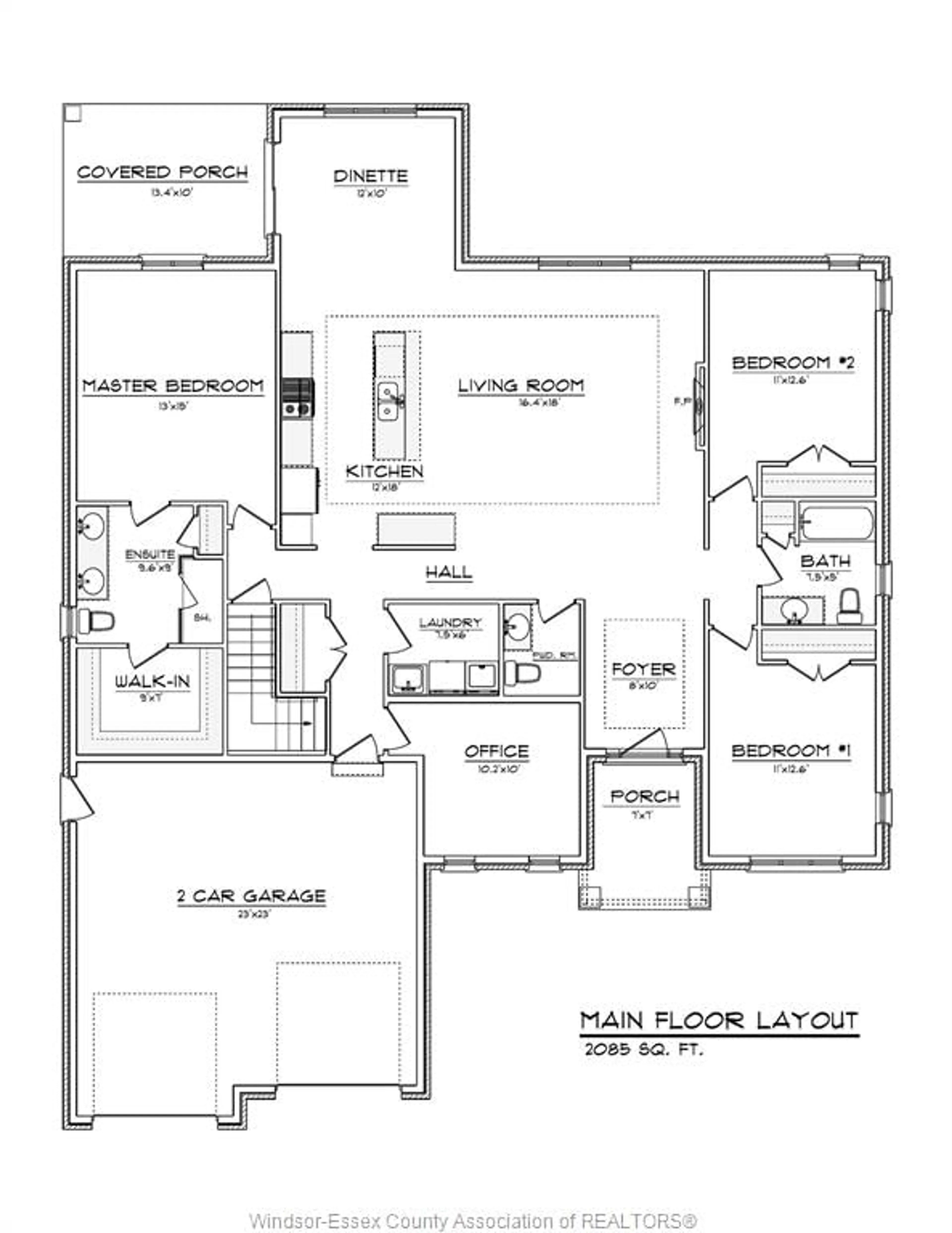 Floor plan for 71 HILTON Crt, Amherstburg Ontario N9V 4B6
