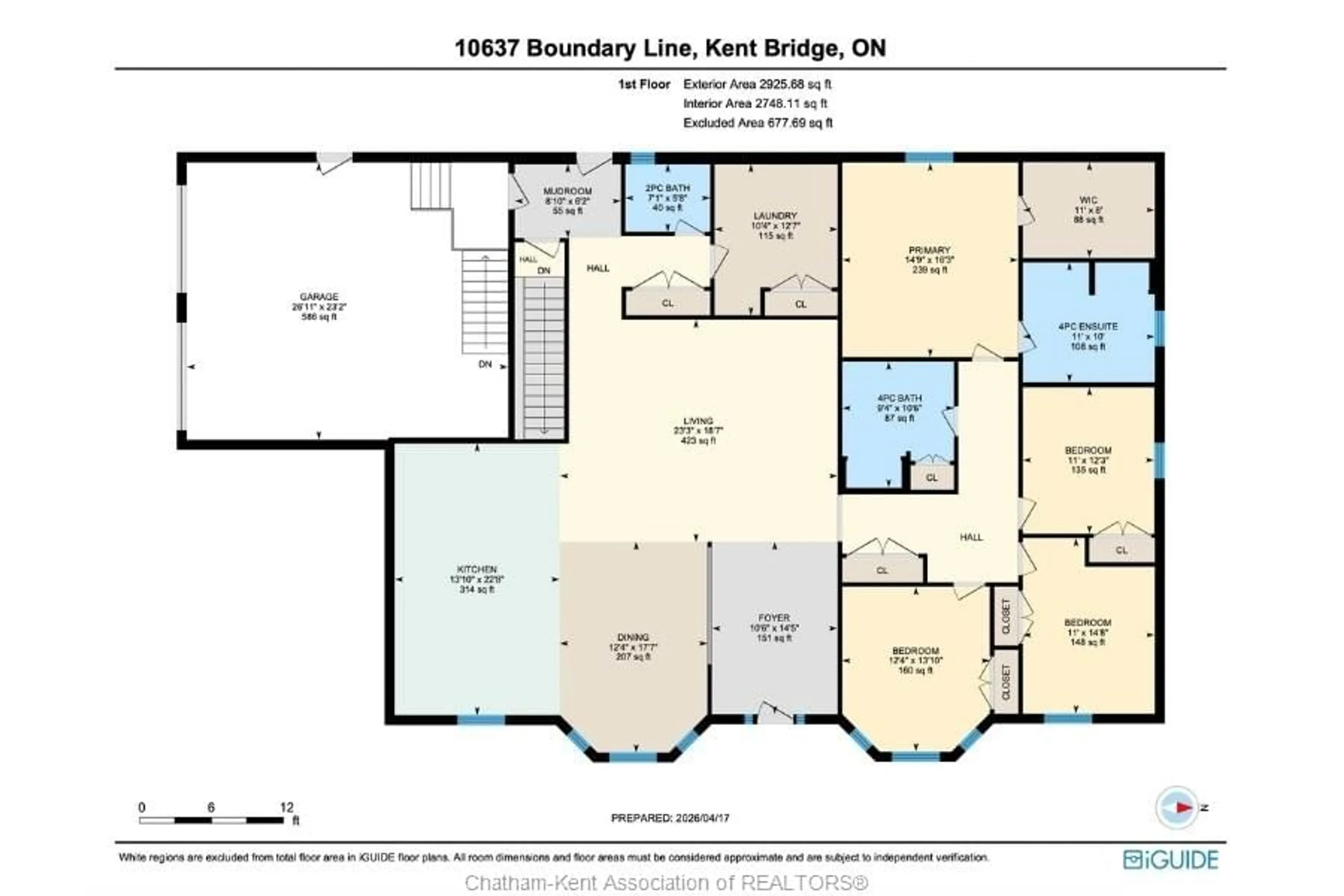 Floor plan for 10637 Boundary Line, Kent Bridge Ontario N0P 1V0