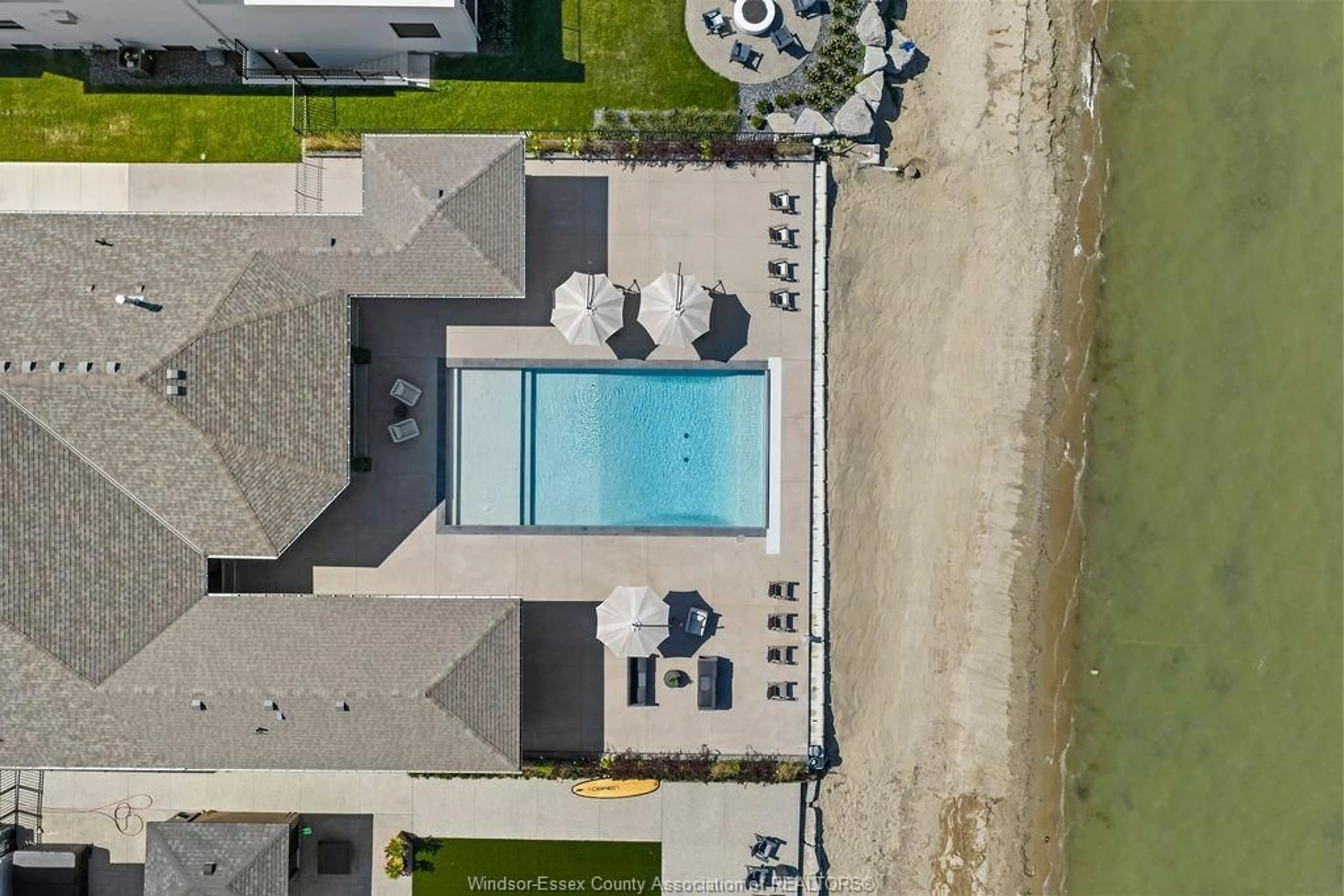 A pic from outside/outdoor area/front of a property/back of a property/a pic from drone, water/lake/river/ocean view for 1014 LILYDALE, Lakeshore Ontario N0R 1A0