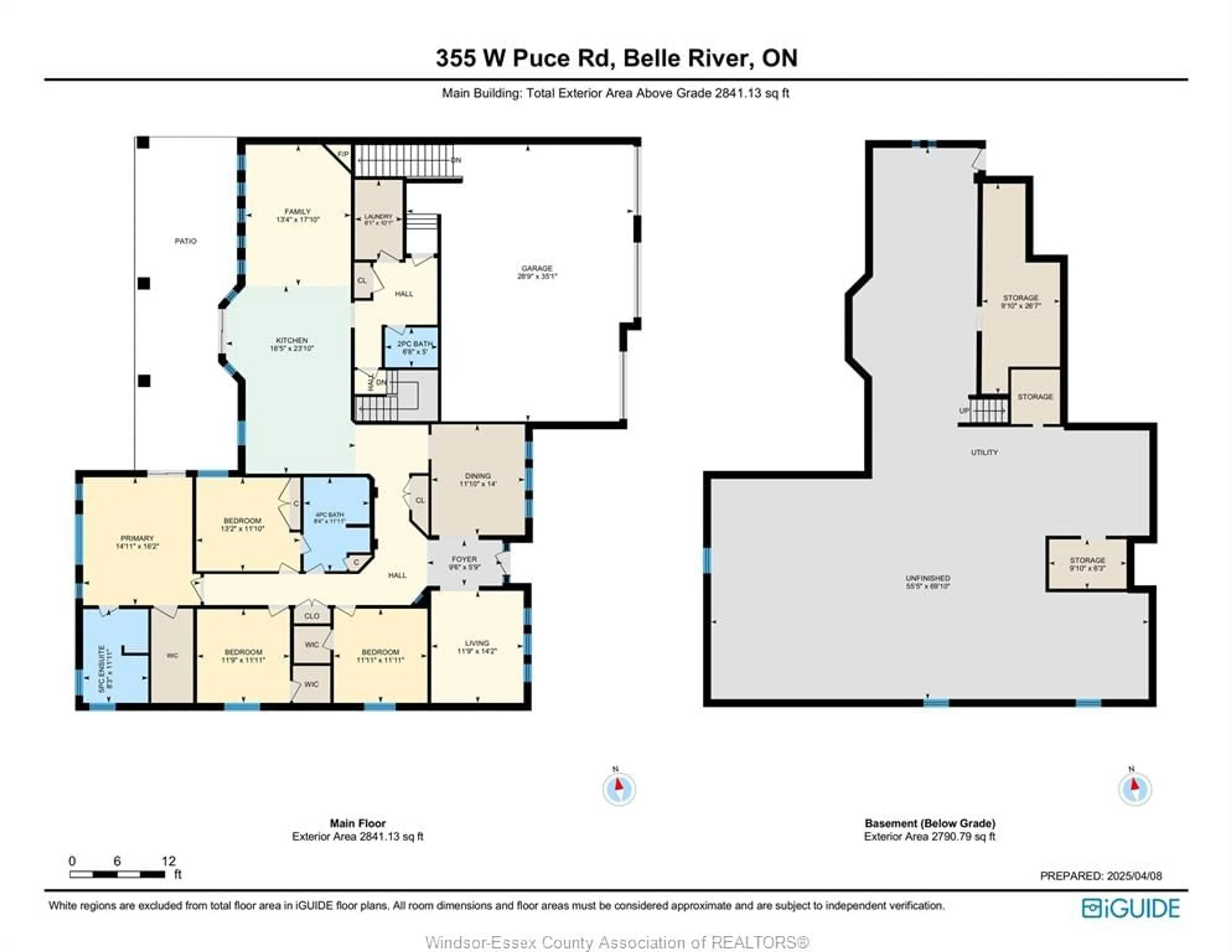 Floor plan for 355 WEST PUCE Rd, Lakeshore Ontario N8L 0E7