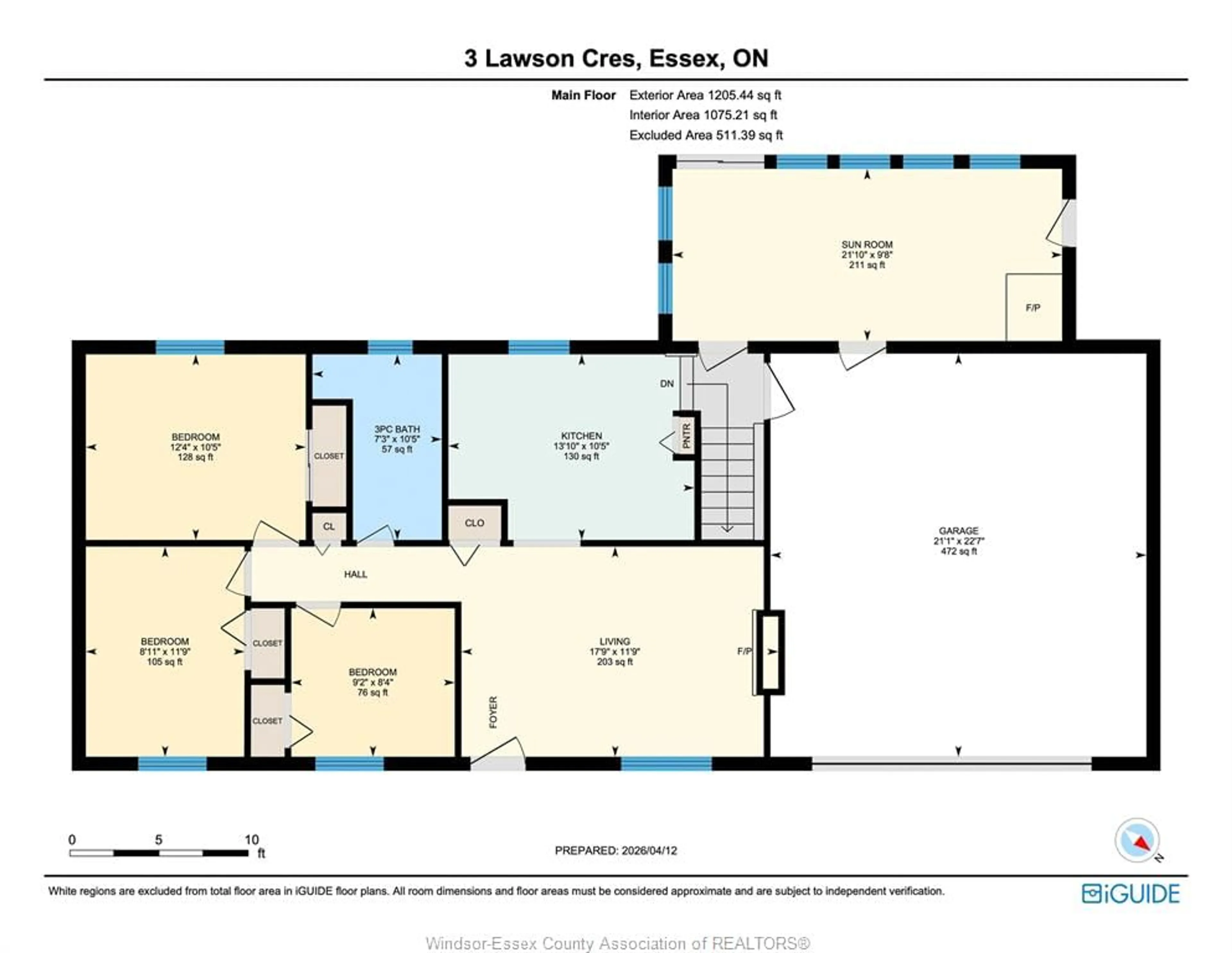 Floor plan for 3 Lawson Cres, Harrow Ontario N0R 1G0