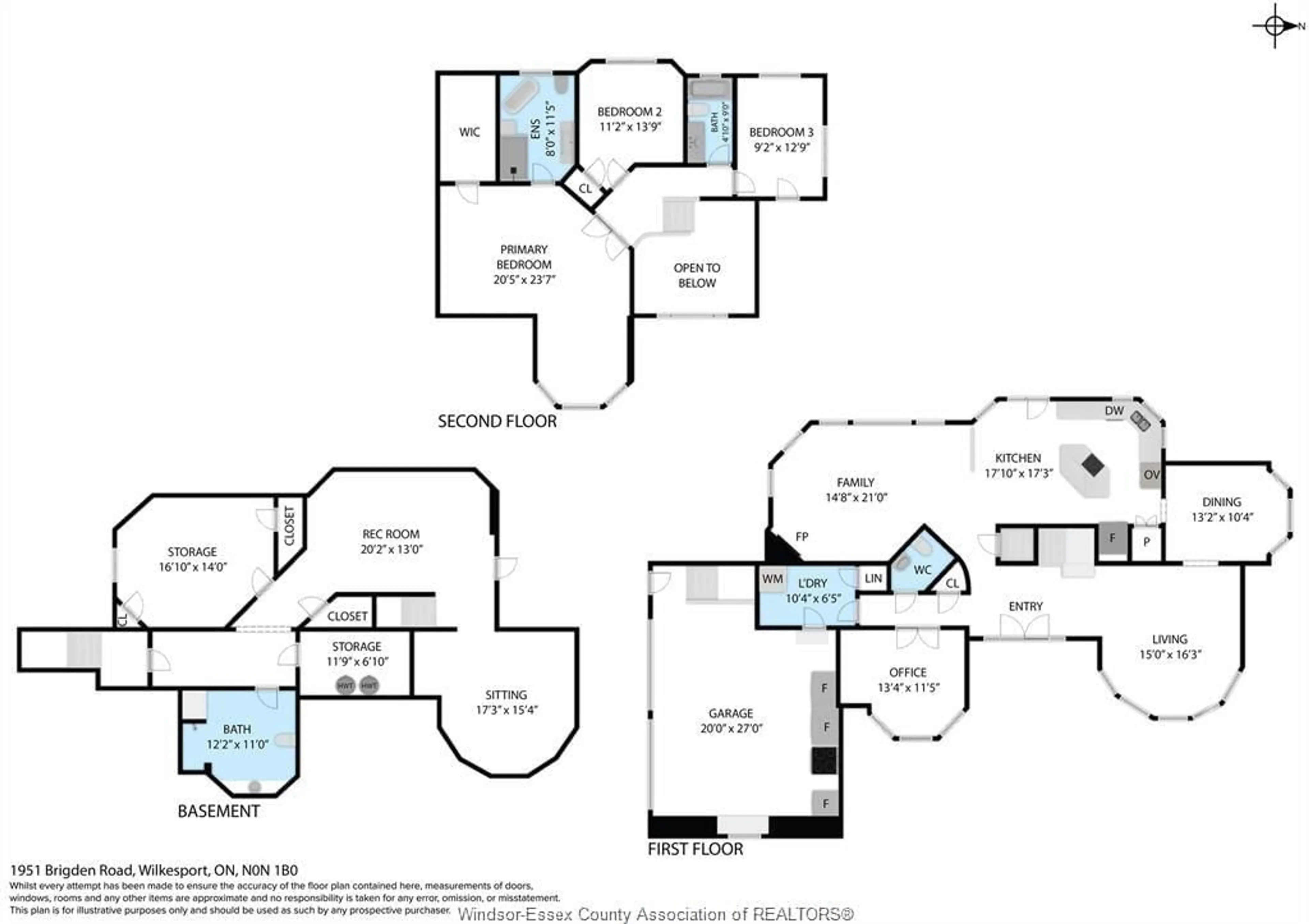 Floor plan for 1951 BRIGDEN Rd, St Clair Ontario N0P 2R0