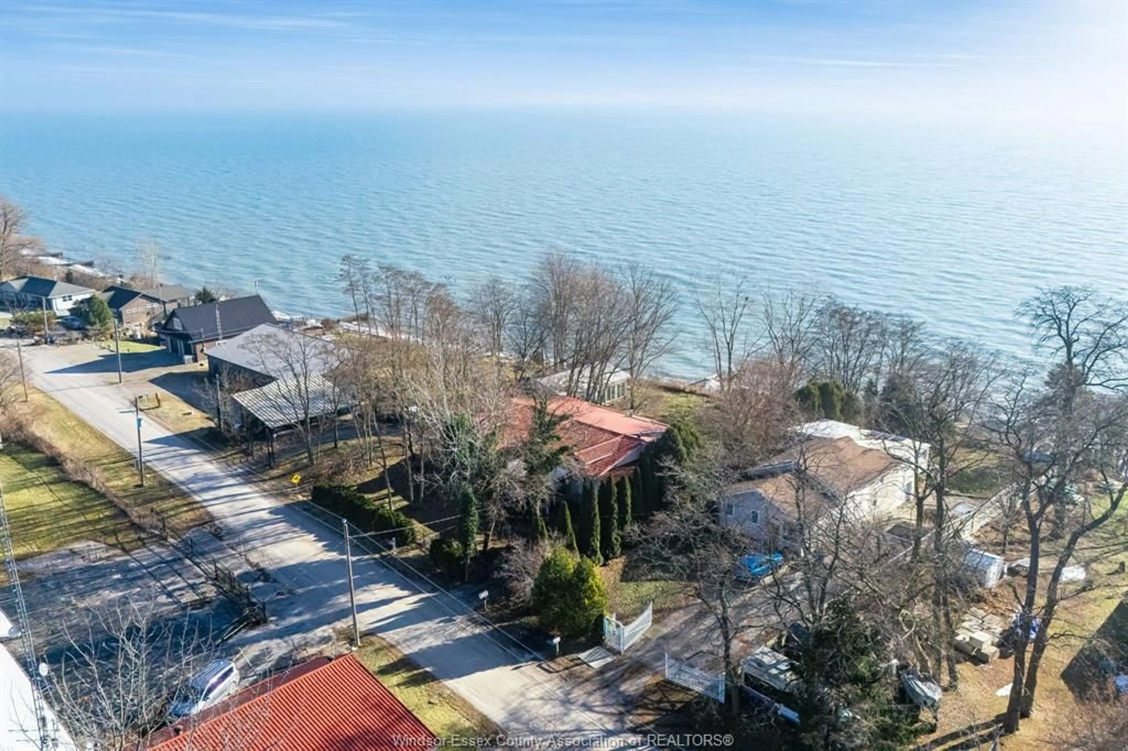 A pic from outside/outdoor area/front of a property/back of a property/a pic from drone, water/lake/river/ocean view for 20874 Cemetery Rd, Wheatley Ontario N0P 2P0