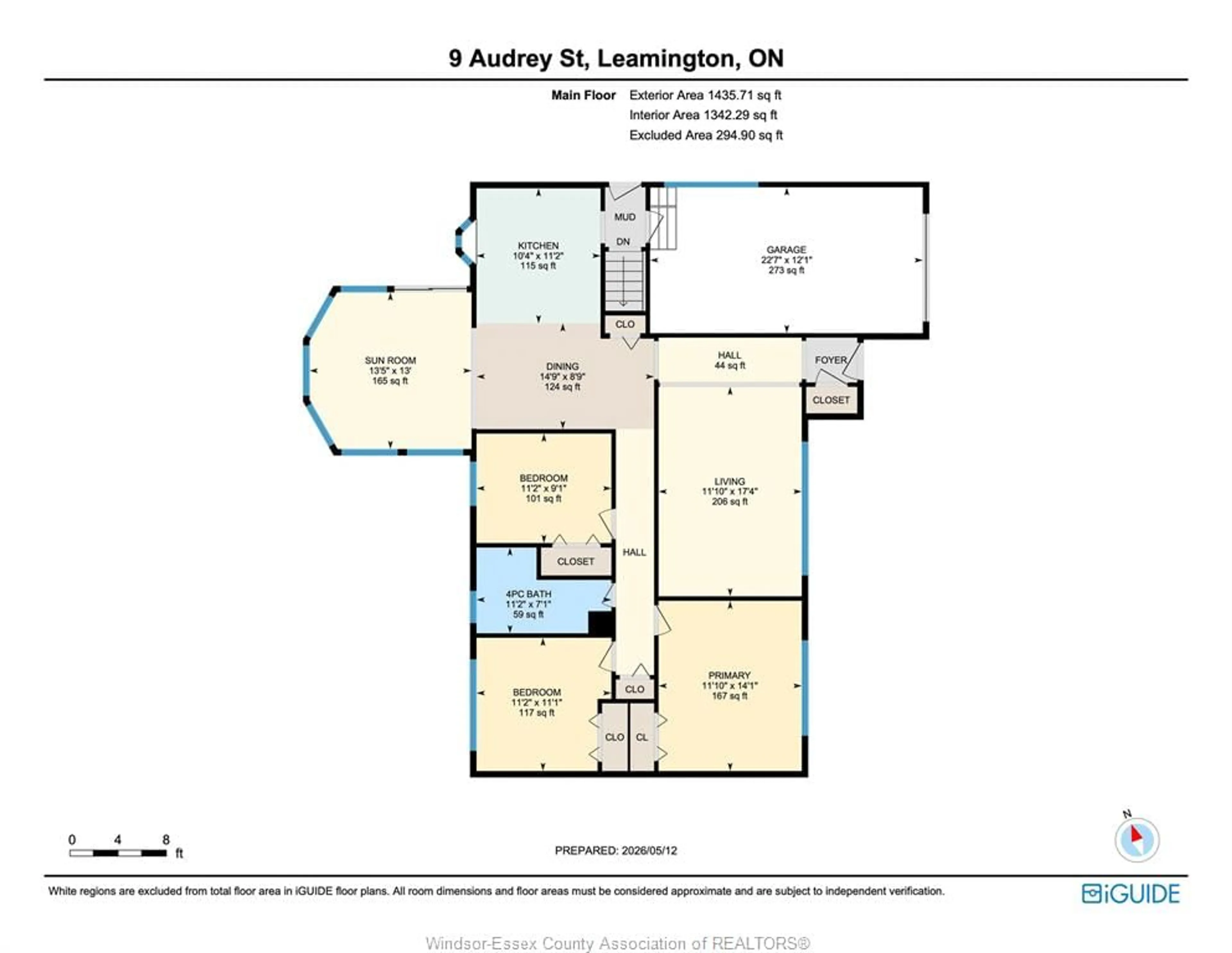 Floor plan for 9 Audrey St, Leamington Ontario N8H 2K7