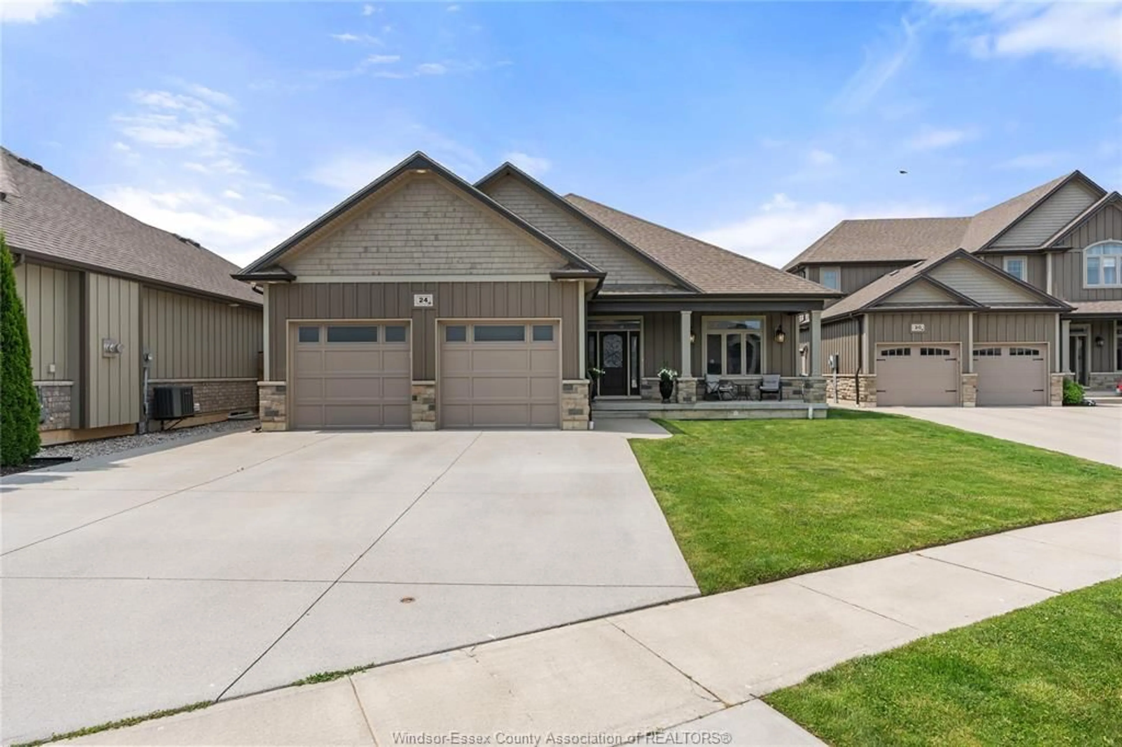 Home with brick exterior material, street for 24 PEACHTREE Lane, Chatham Ontario N7L 0G3