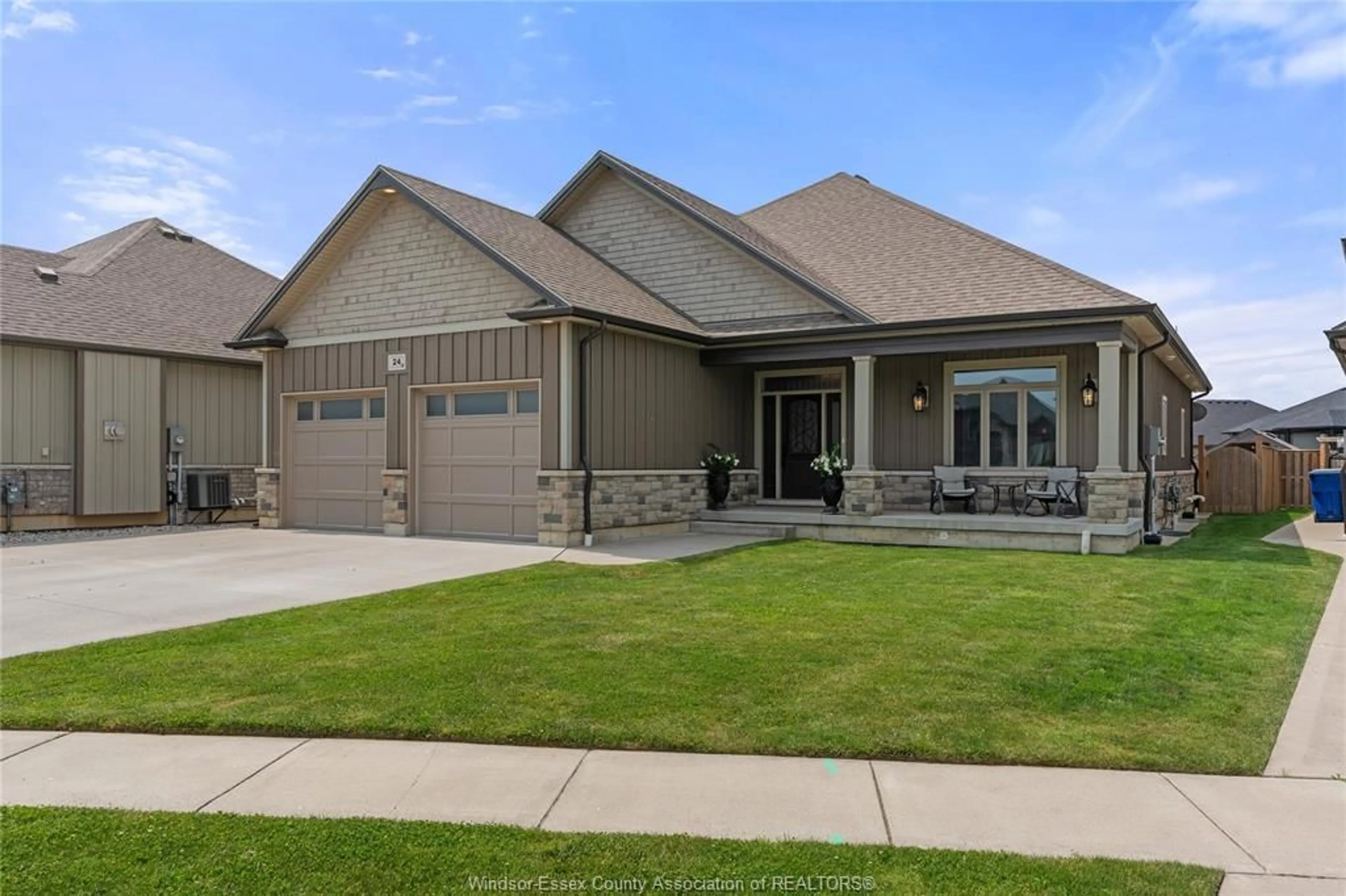 Home with brick exterior material, street for 24 PEACHTREE Lane, Chatham Ontario N7L 0G3