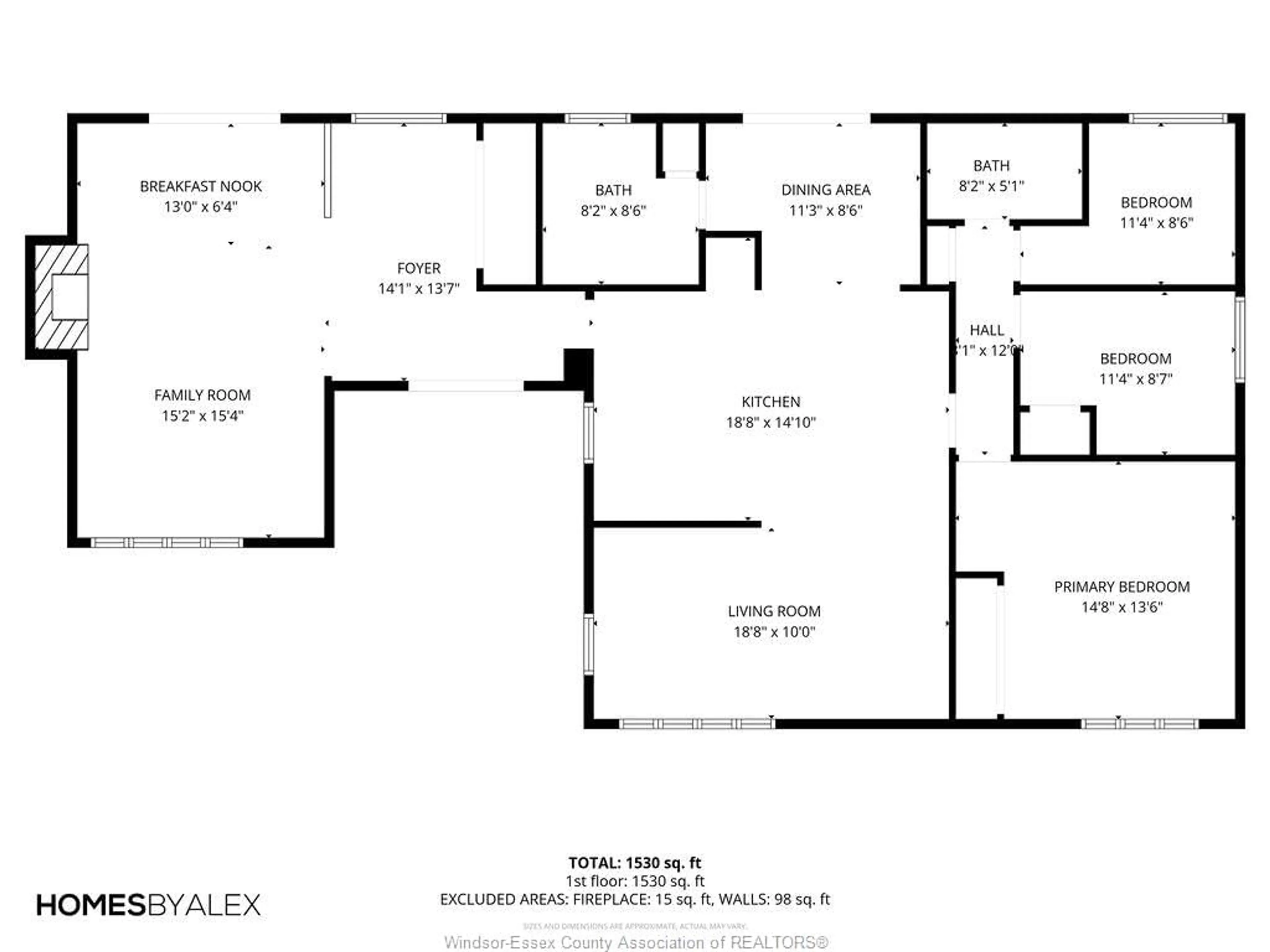 Floor plan for 1350 LAURIER, LaSalle Ontario N9J 1N3