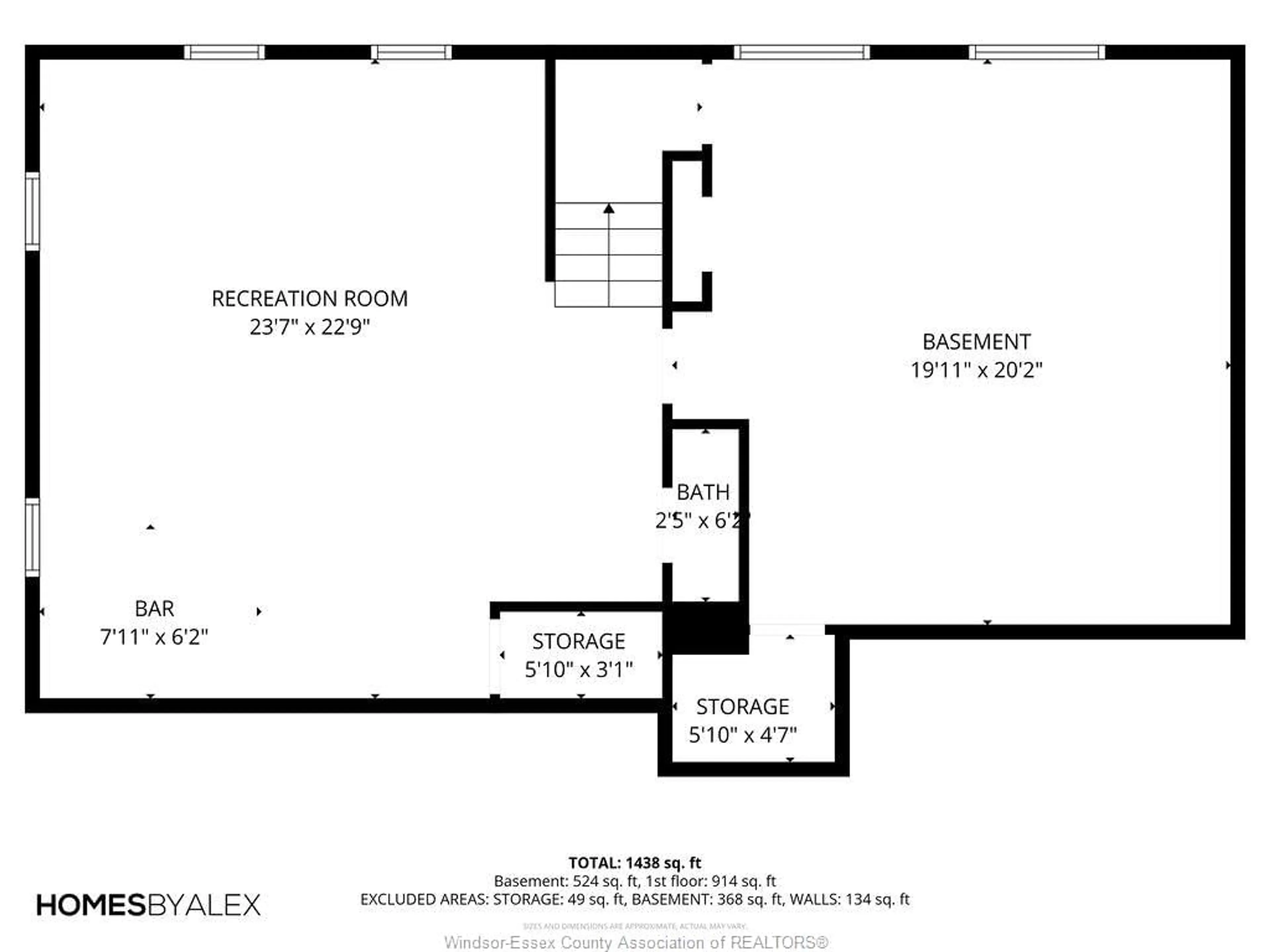 Floor plan for 1064 VIRGINIA Ave, Windsor Ontario N8S 2Y7