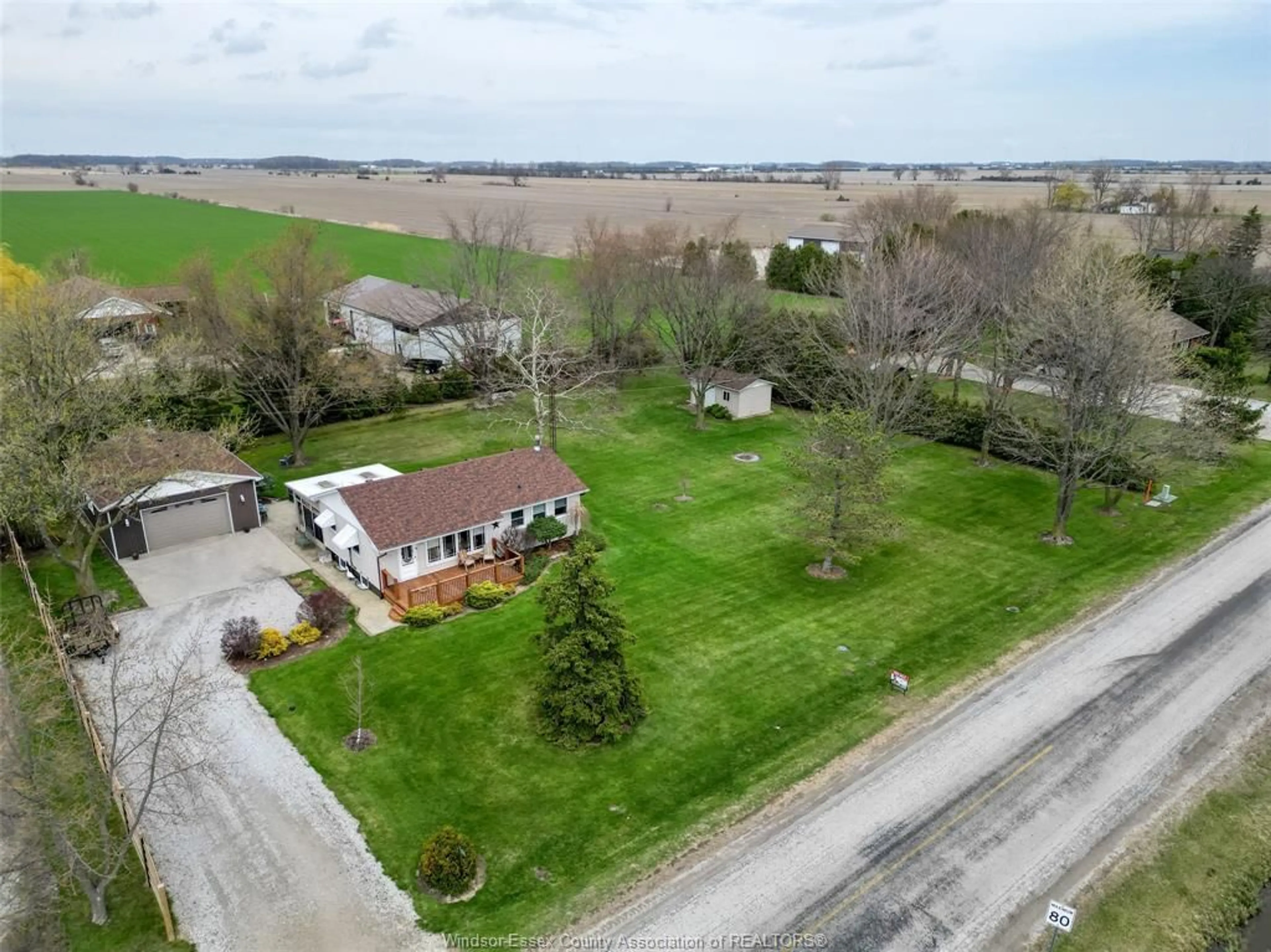 A pic from outside/outdoor area/front of a property/back of a property/a pic from drone, unknown for 1303 MERSEA RD 8, Leamington Ontario N0P 2P0