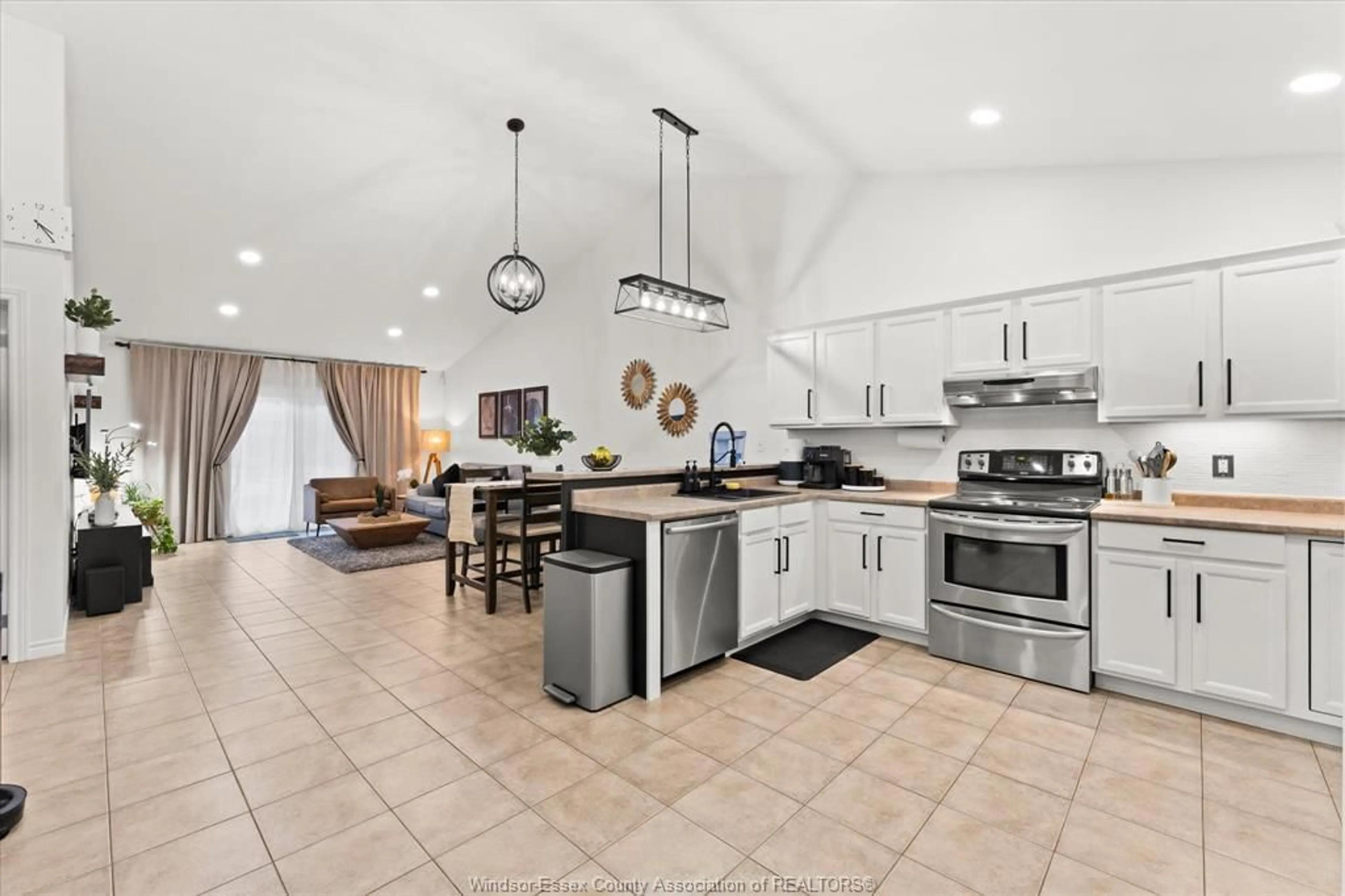 Open concept kitchen, ceramic/tile floor for 163 ANTONIO Crt, Leamington Ontario N8H 5P5