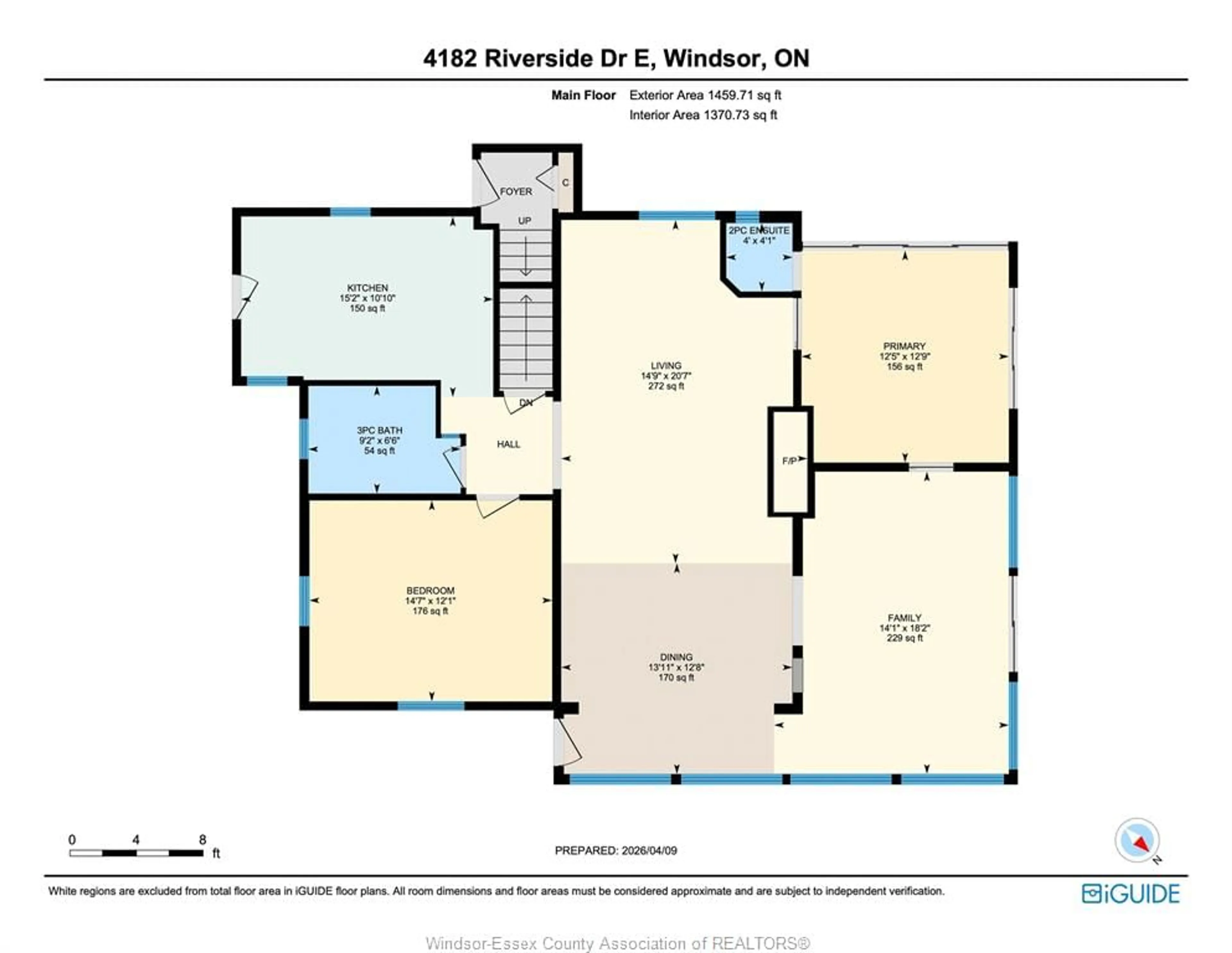Floor plan for 4182 Riverside Dr, Windsor Ontario N8Y 1B5