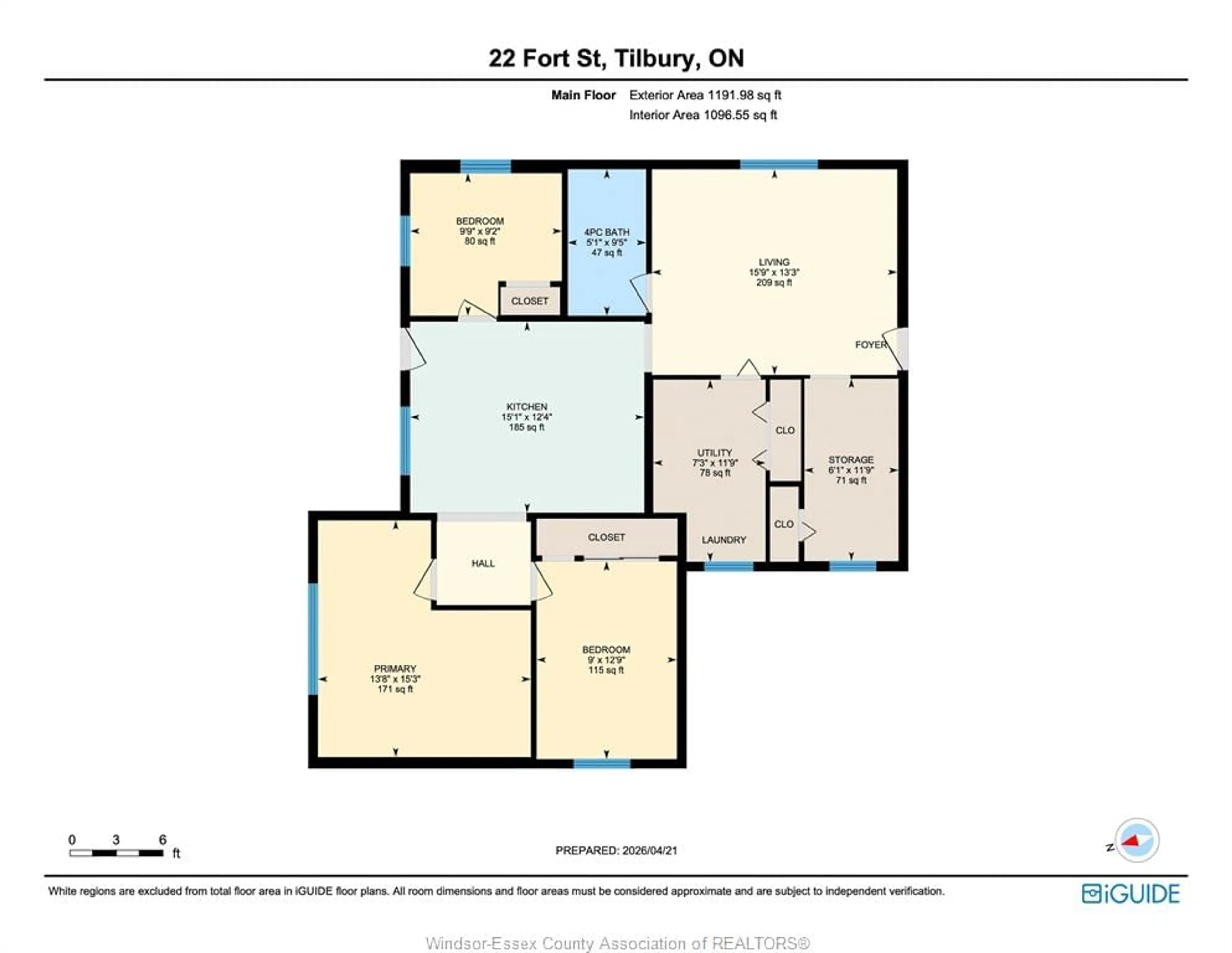 Floor plan for 22 FORT St, Tilbury Ontario N0P 2L0