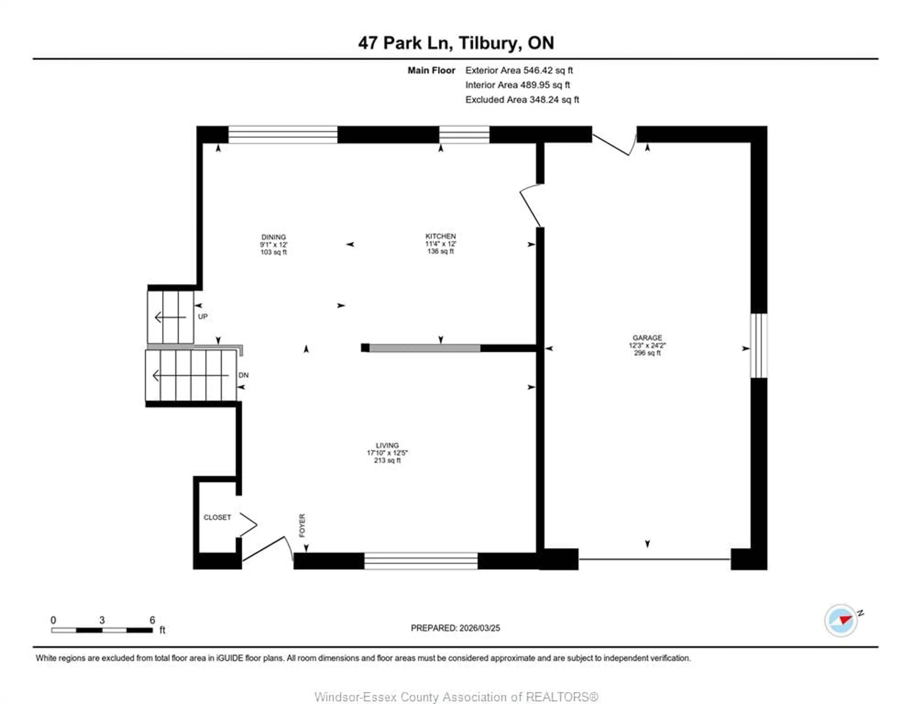 Floor plan for 47 Park Lane, Tilbury Ontario N0P 2L0