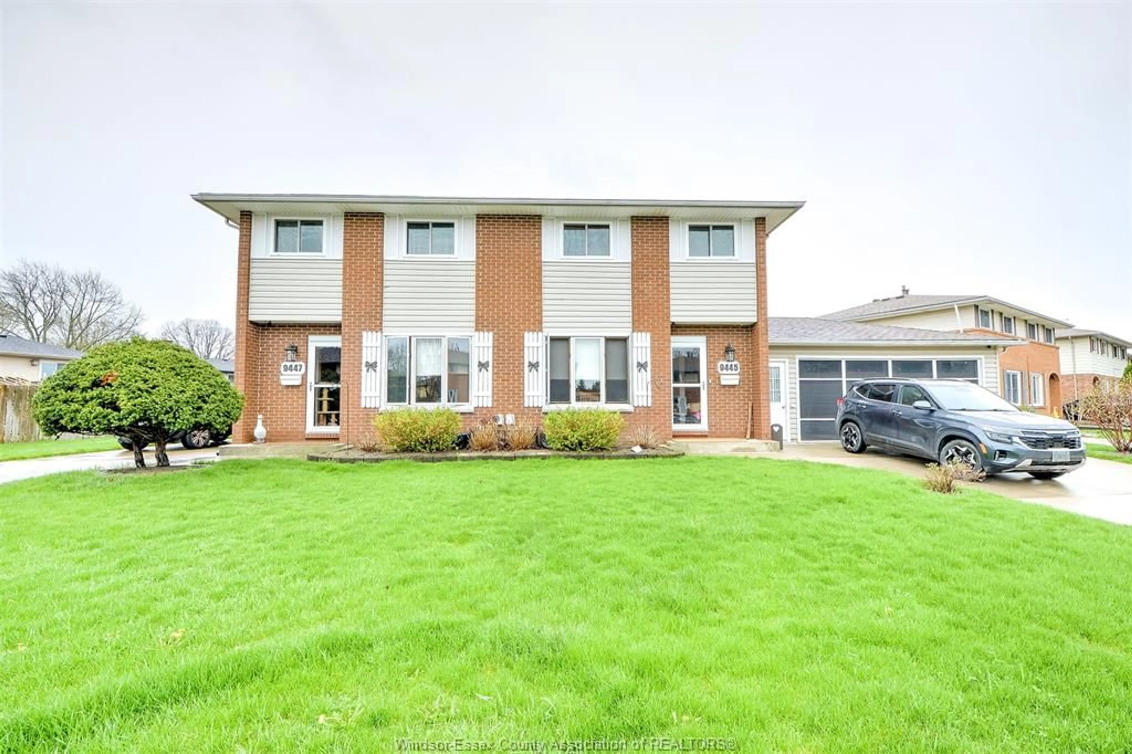 Home with brick exterior material, street for 9445-9447 ALTEN Dr, Windsor Ontario N8R 1V9