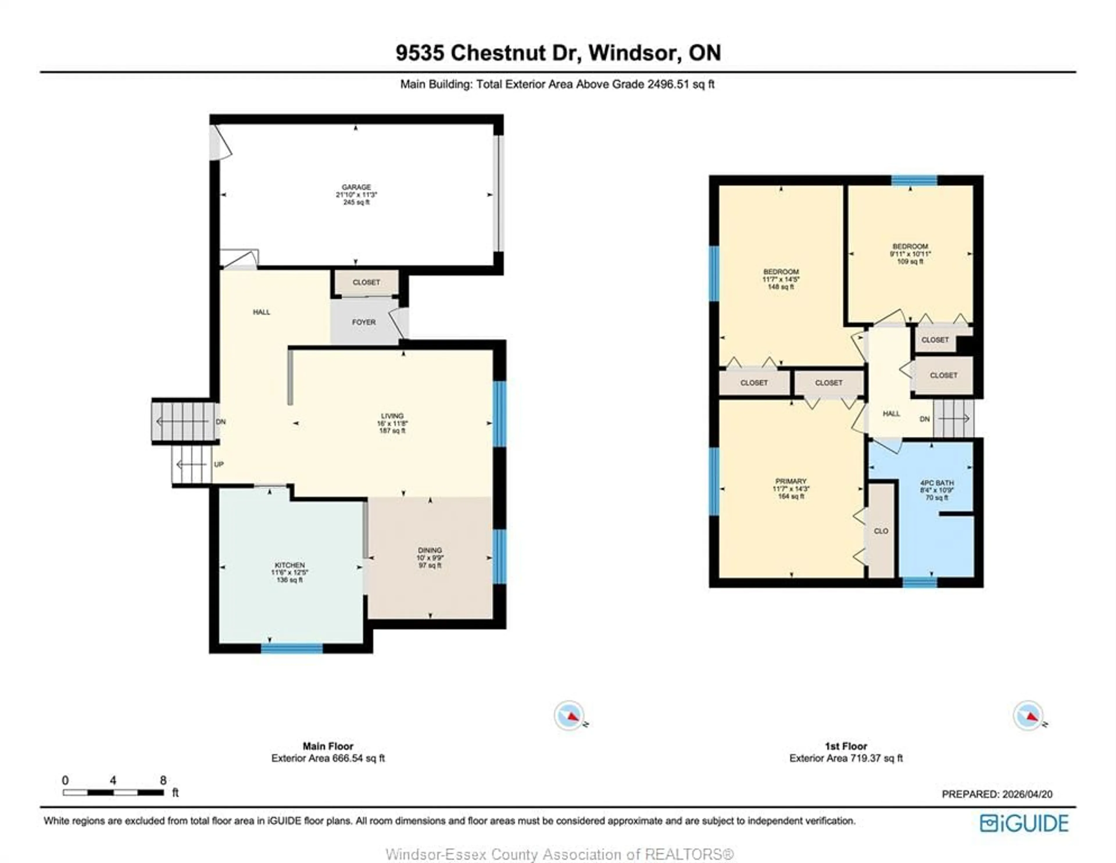 Floor plan for 9535 Chestnut Dr, Windsor Ontario N8R 1G9