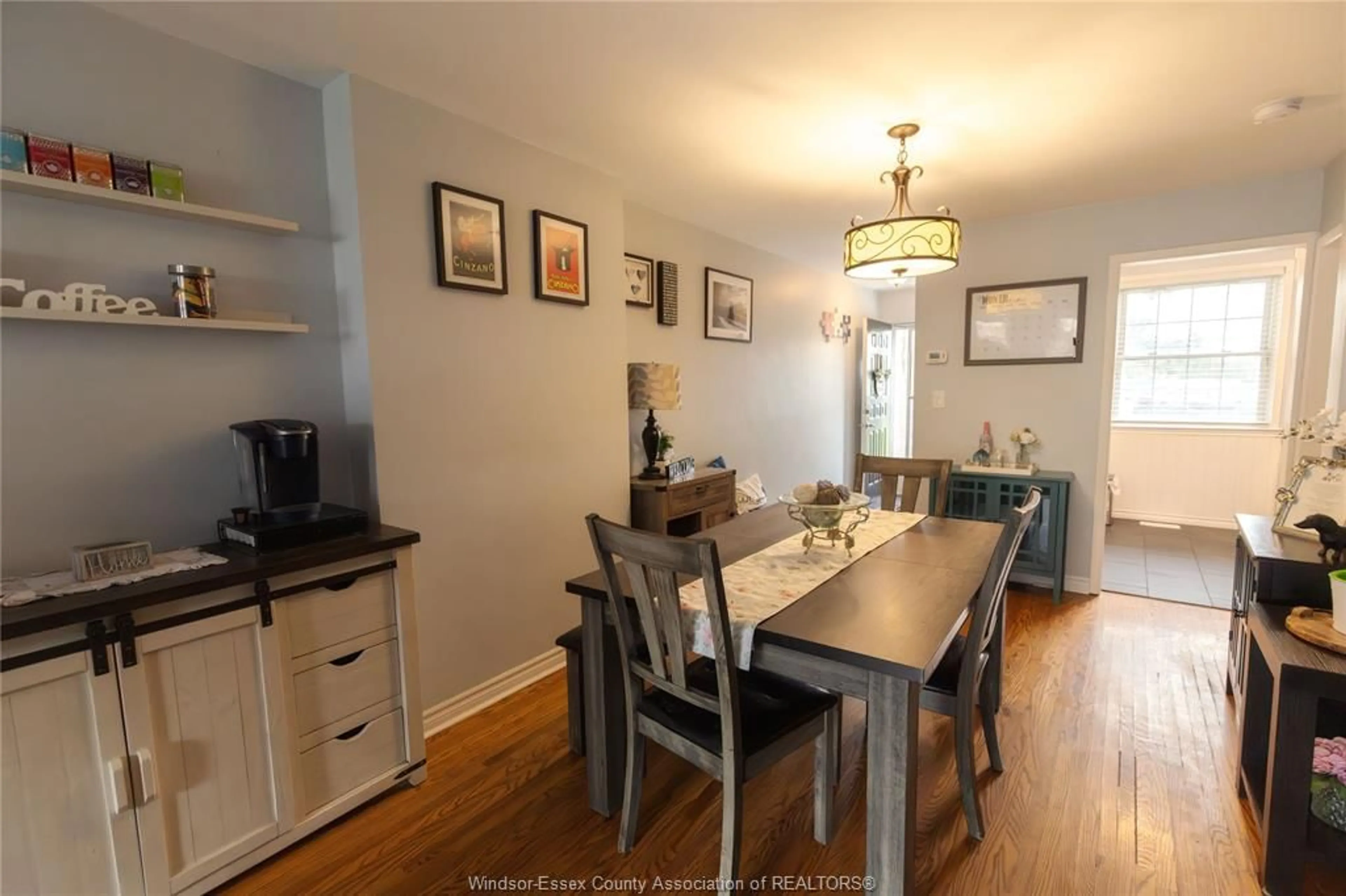 Dining room, wood/laminate floor for 8418 Little River Rd #5, Windsor Ontario N8S 2B5