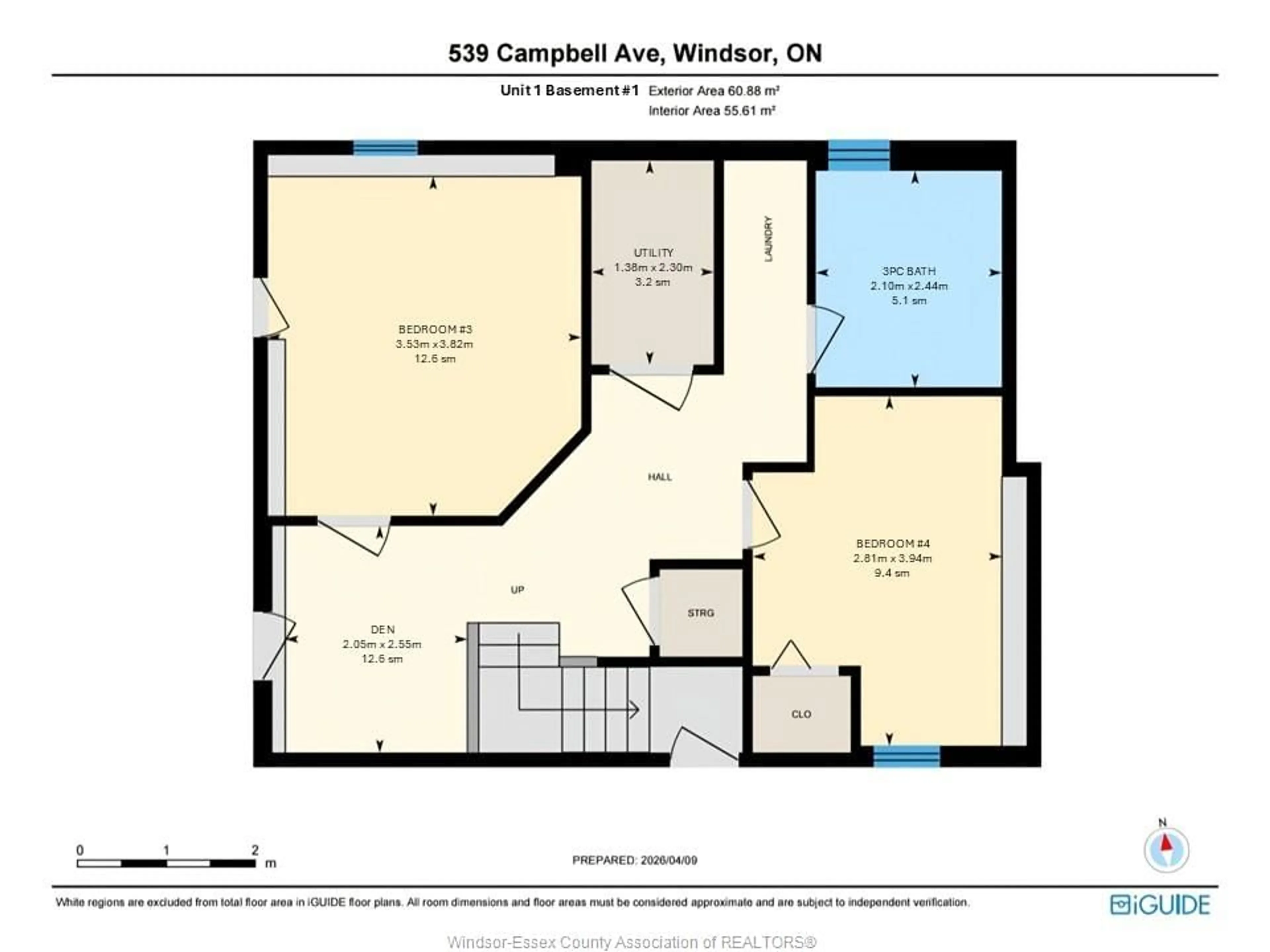 Floor plan for 539 CAMPBELL Ave, Windsor Ontario N9B 2H5