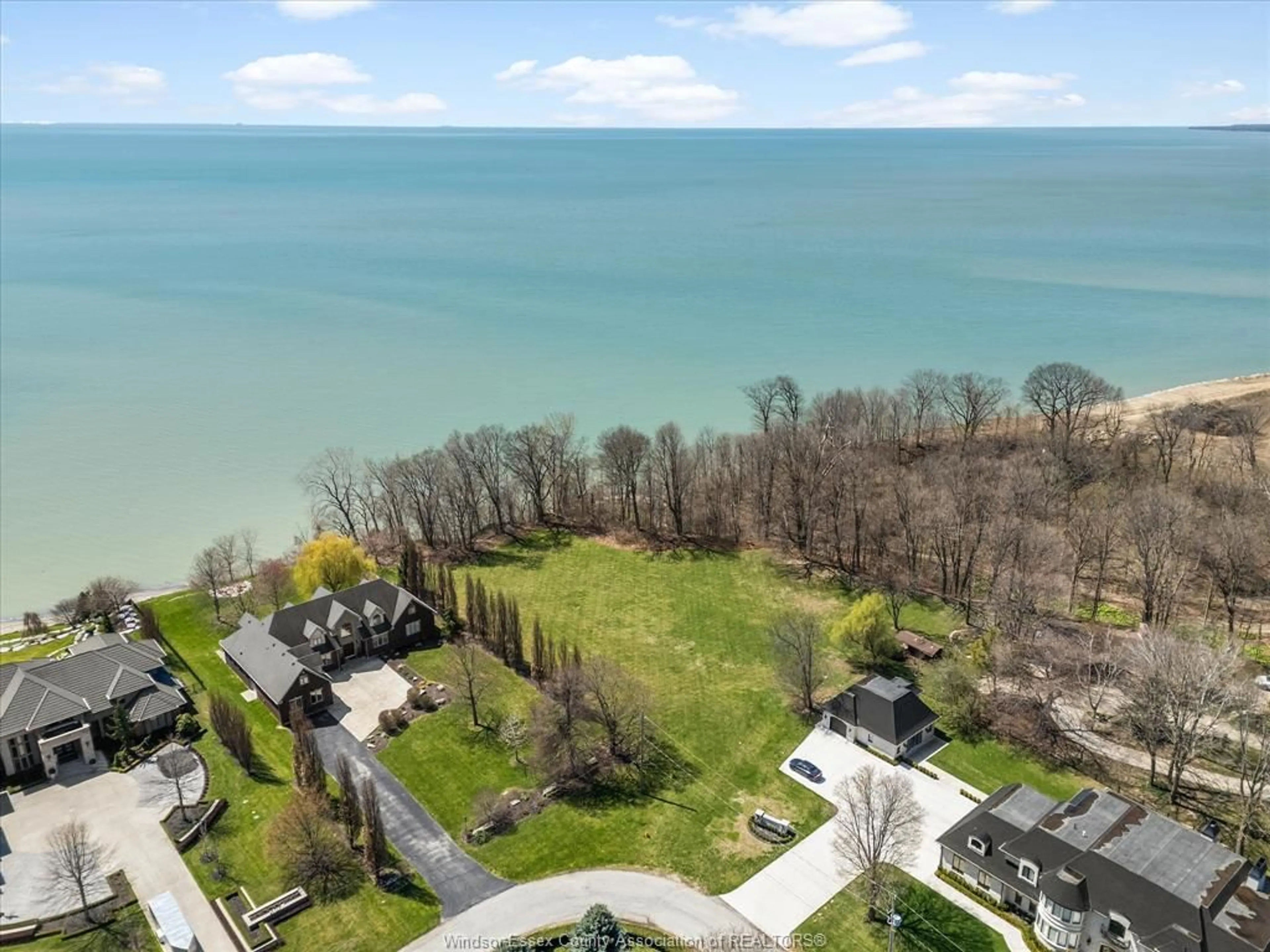 A pic from outside/outdoor area/front of a property/back of a property/a pic from drone, water/lake/river/ocean view for 1509 KENYON POINT Rd, Kingsville Ontario N9Y 0C6