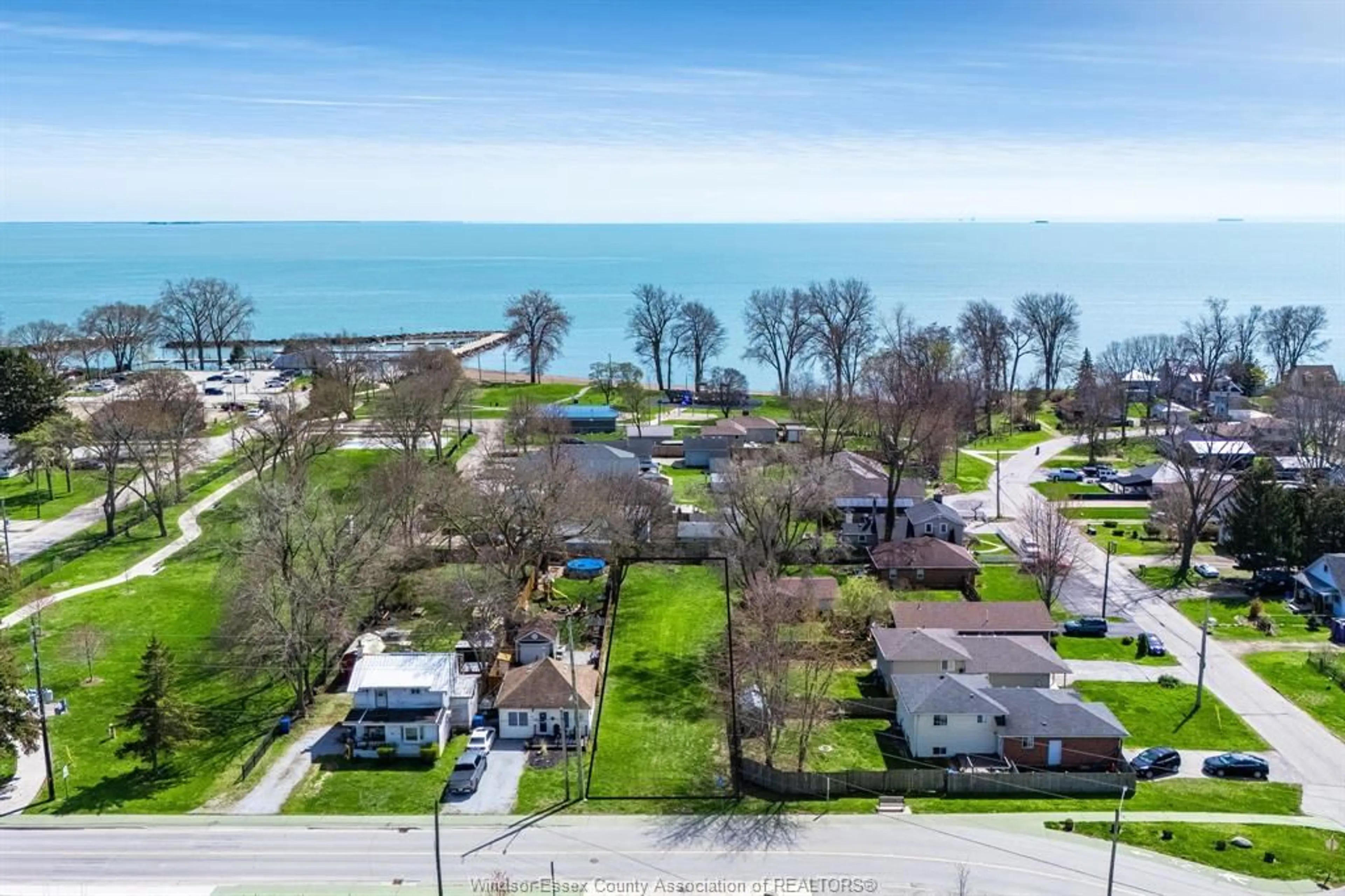 A pic from outside/outdoor area/front of a property/back of a property/a pic from drone, water/lake/river/ocean view for 97 County Rd 50, Colchester Ontario N0R 1G0