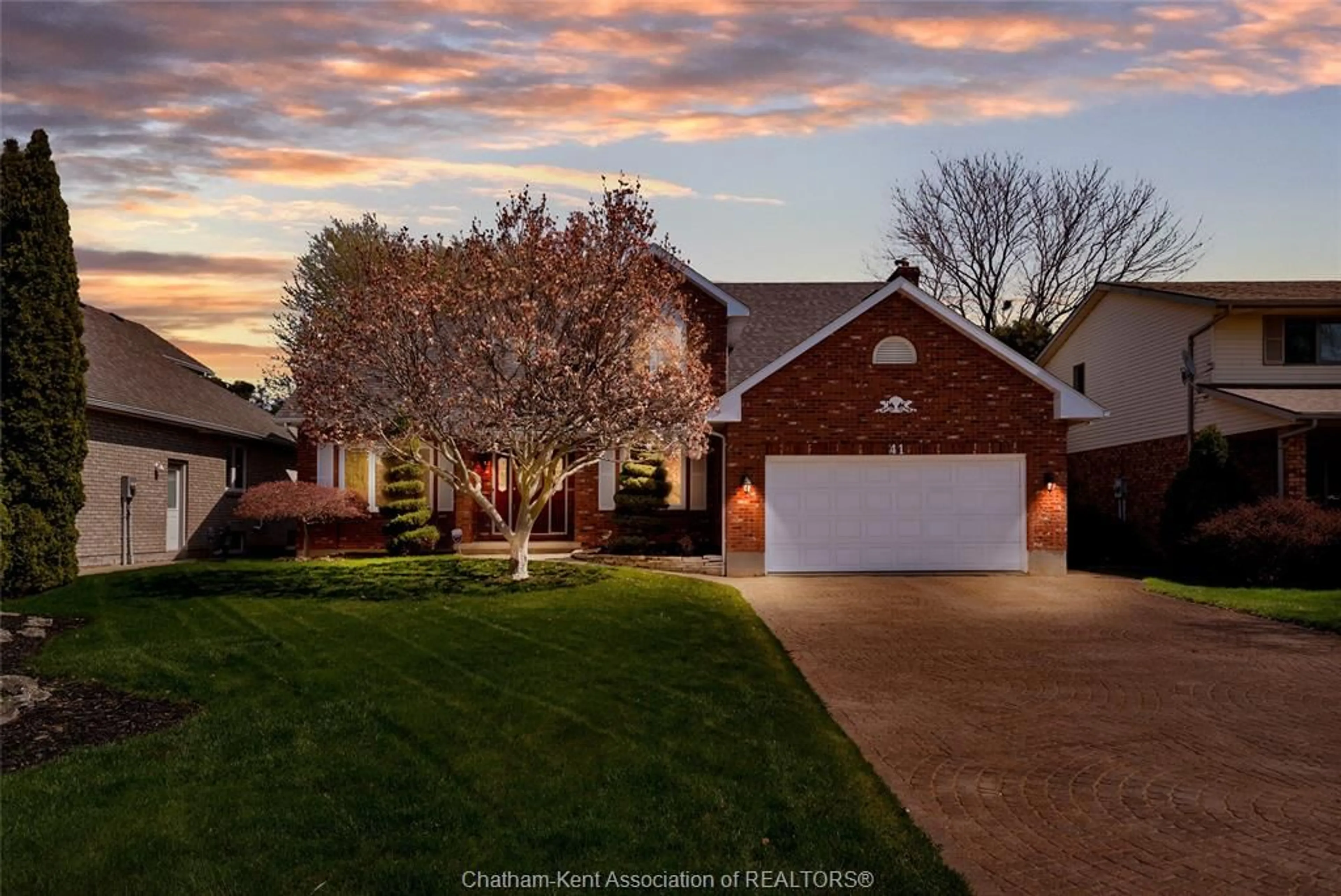 Home with brick exterior material, street for 41 Orangewood Blvd, Chatham Ontario N7L 5G9