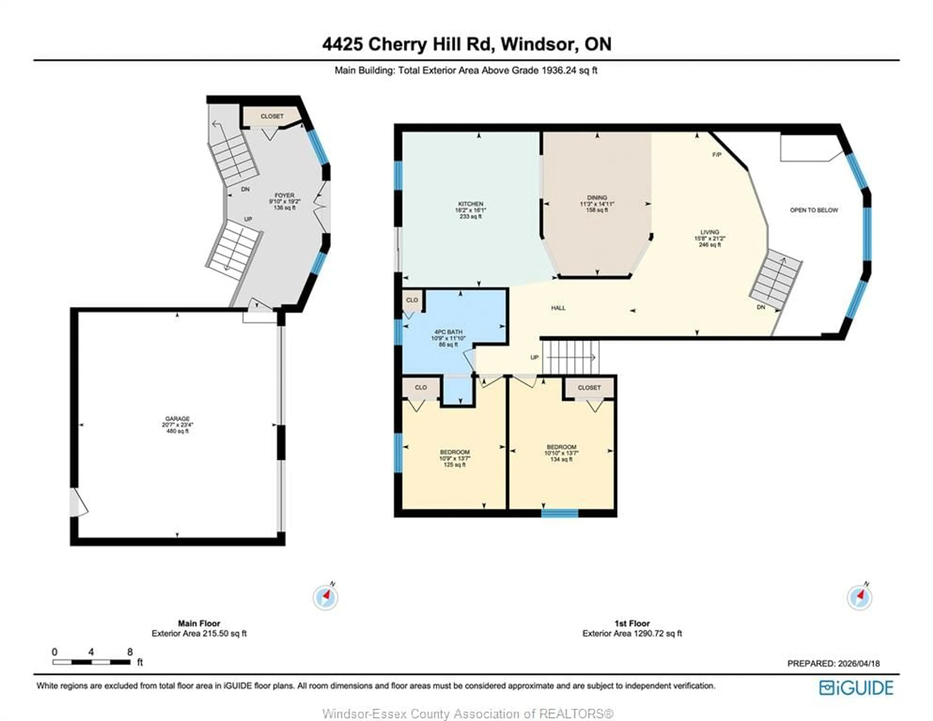 Floor plan for 4425 Cherry Hill Rd, Windsor Ontario N9G 2P5