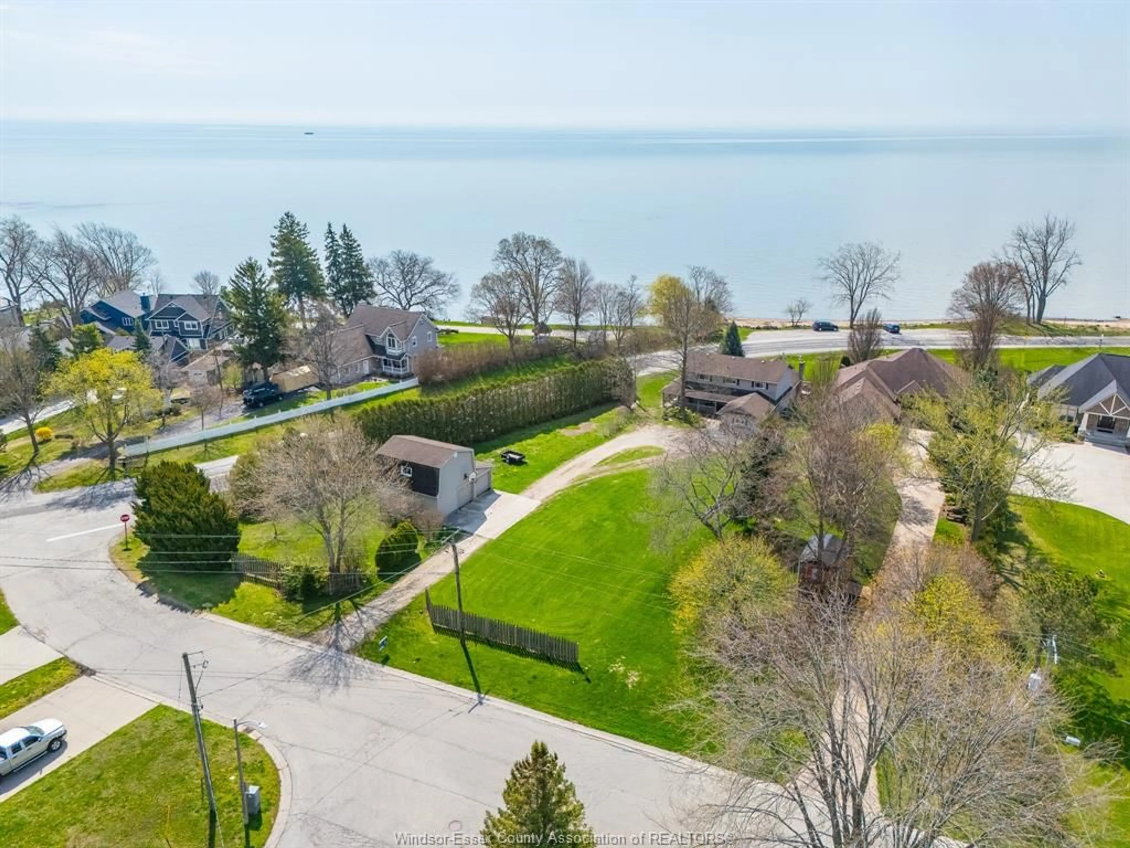 A pic from outside/outdoor area/front of a property/back of a property/a pic from drone, water/lake/river/ocean view for 495 LAKE Dr, Kingsville Ontario N9Y 3S6