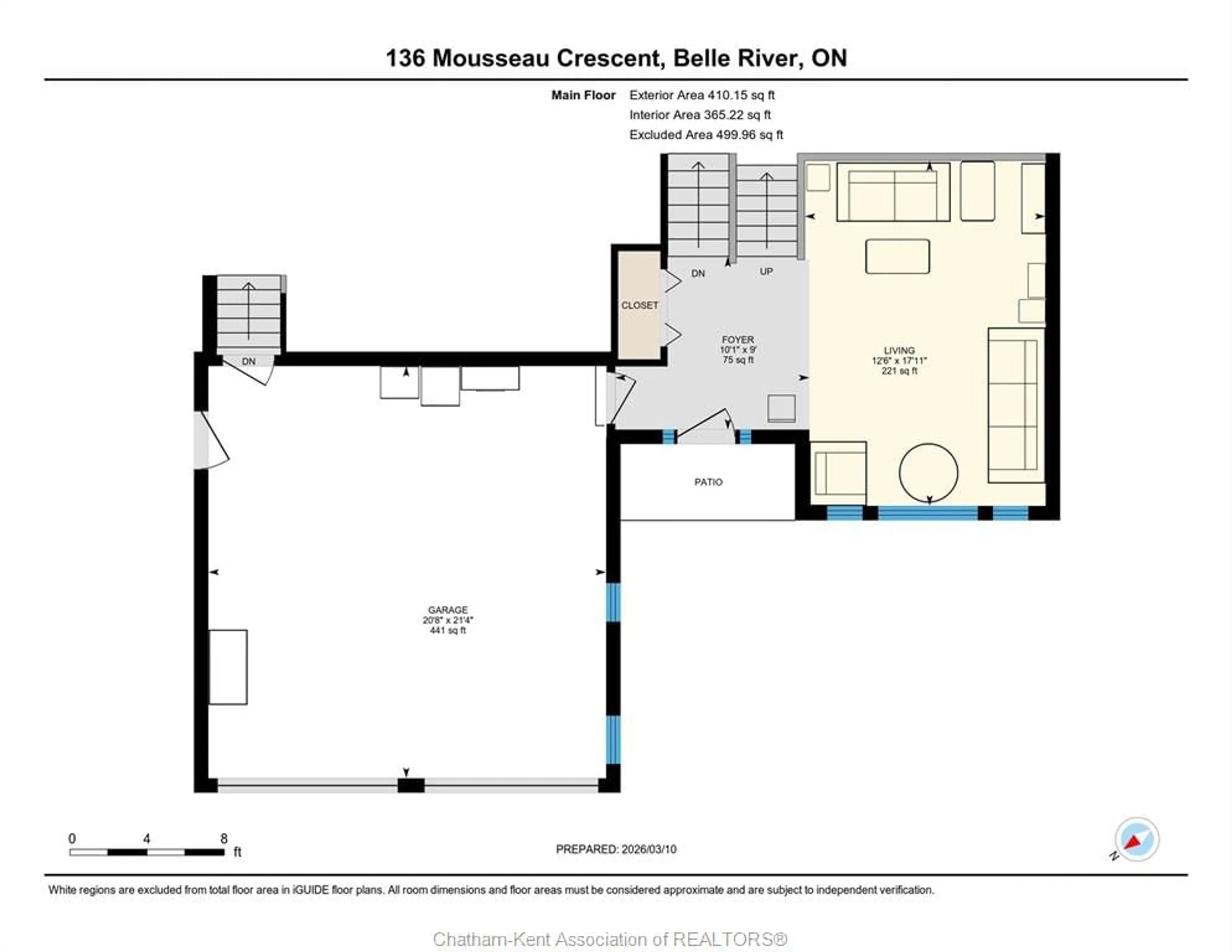 Floor plan for 136 Mousseau Cres, Belle River Ontario N8L 0M6