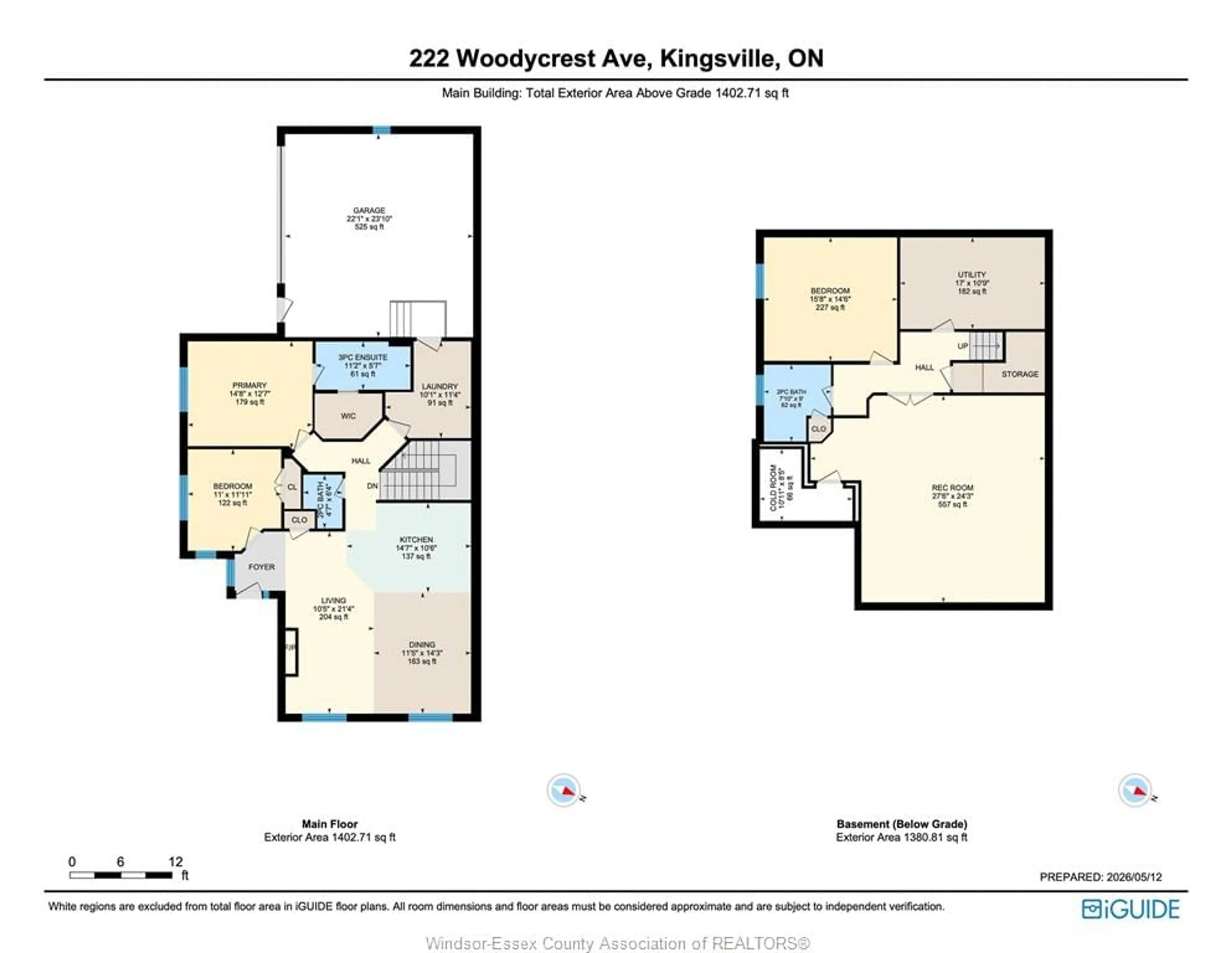 Floor plan for 222 Woodycrest Ave, Kingsville Ontario N9Y 0B8